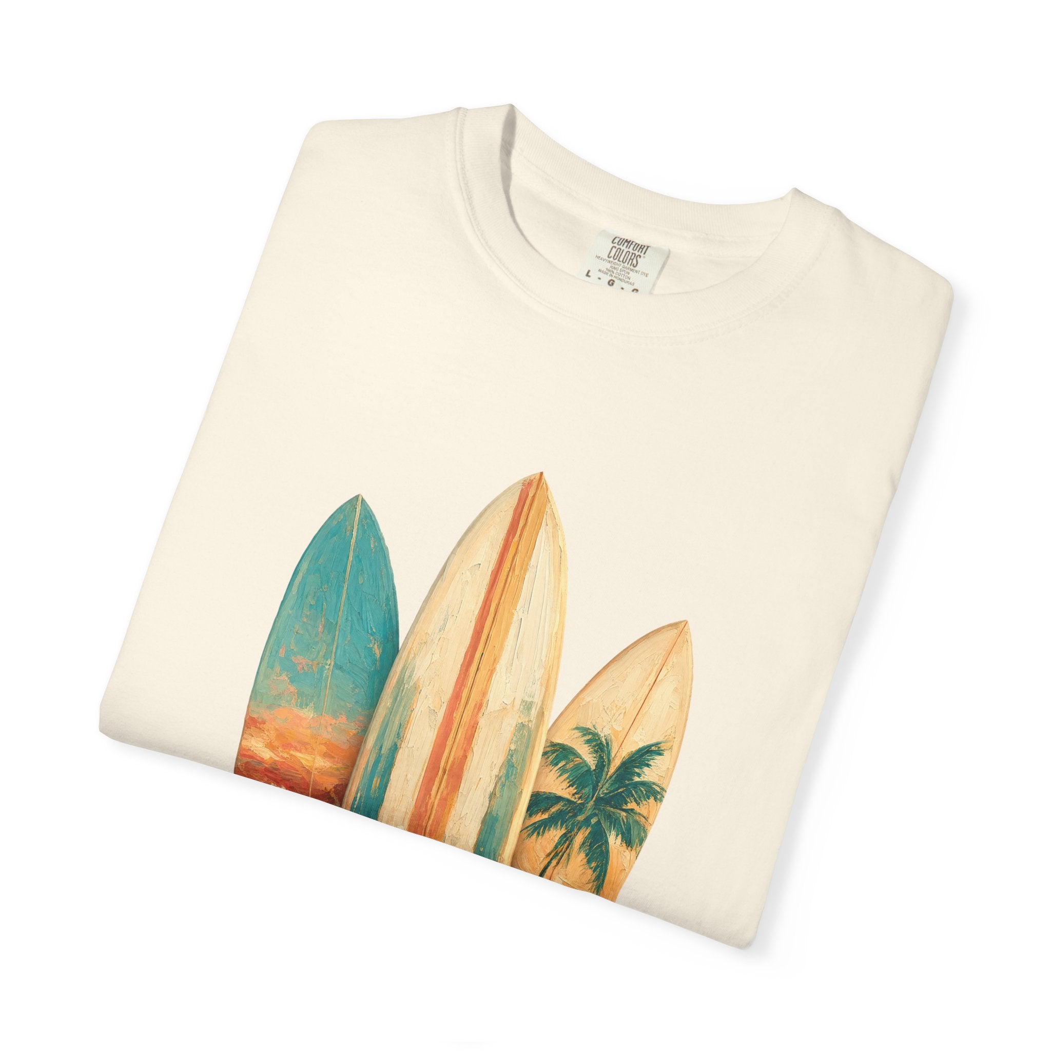 Vintage Surfboard Quarter Zip, Painterly Surf Art Pullover, Beach Coastal Surfer Gift, Summer Ocean Sweatshirt
