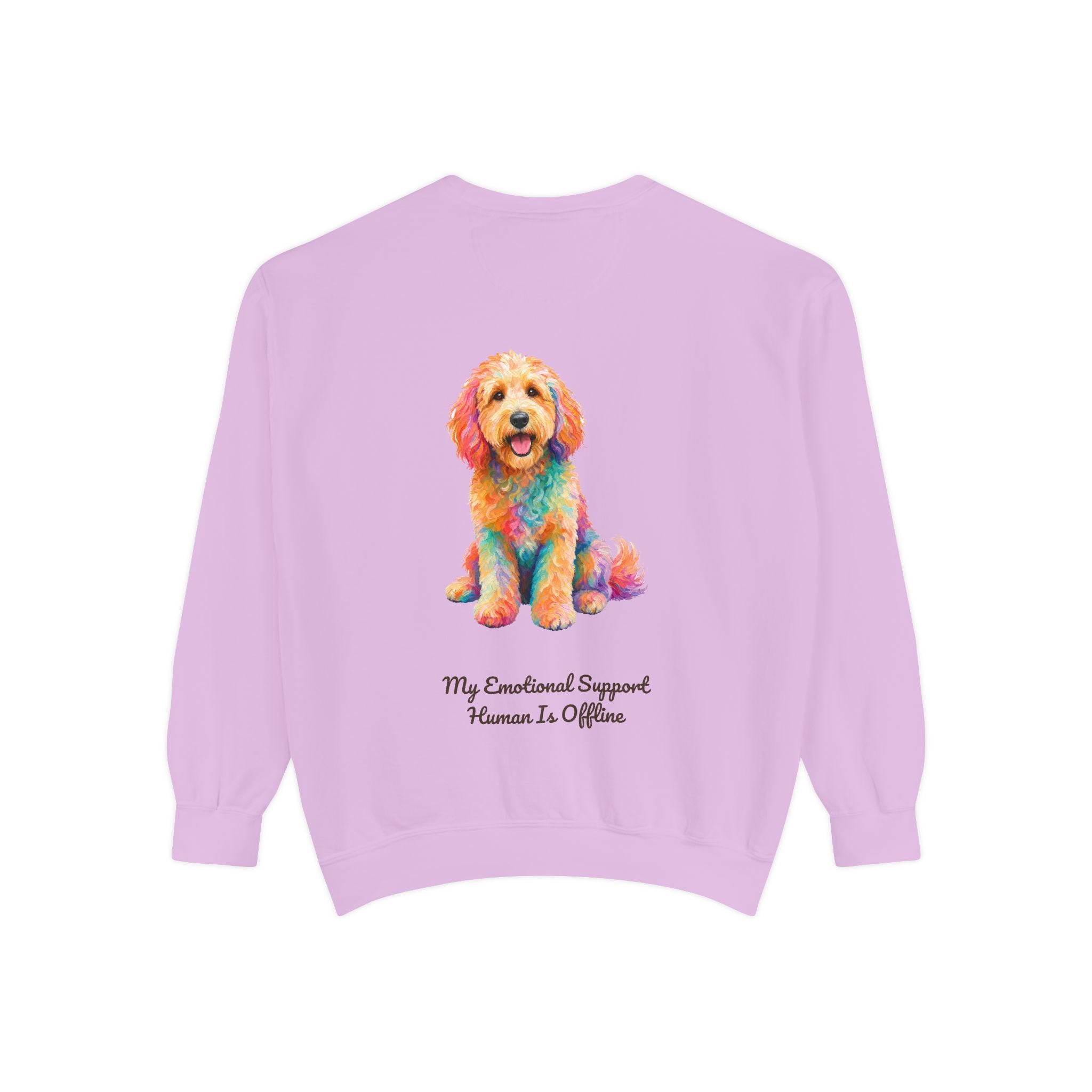 Goldendoodle Shirt, My Emotional Support Human Is Offline Tee, Funny Doodle Dog Mom Gift, Painterly Dog Lover Sweatshirt