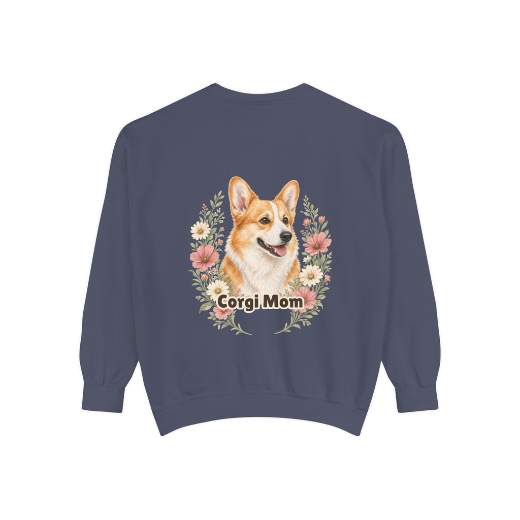Corgi Mom Shirt, Corgi Mama Tee, Dog Mom Gift, Wildflower Corgi Lover Sweatshirt, Cute Dog Owner Gift