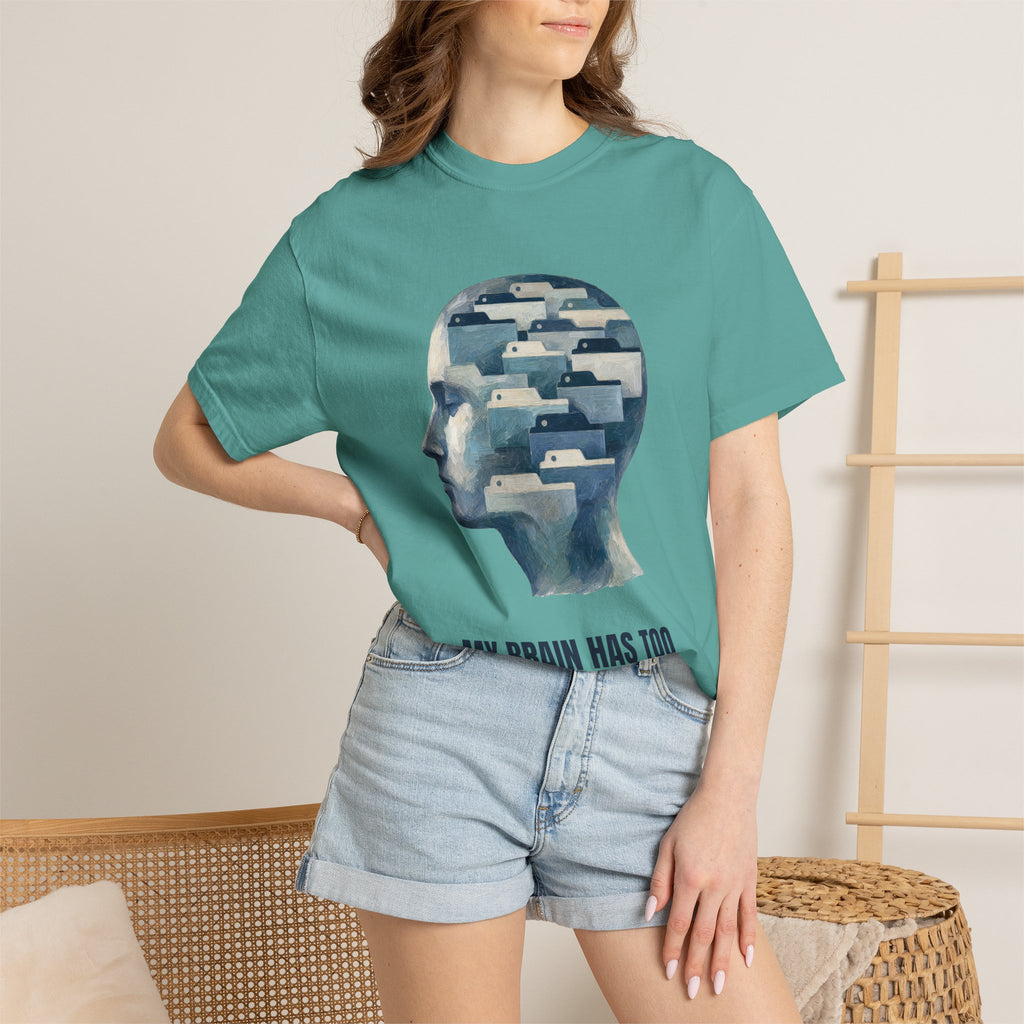 My Brain Has Too Many Tabs Open Shirt, Funny ADHD Tech Tee, Overwhelmed Programmer Gift, Sarcastic Sweatshirt