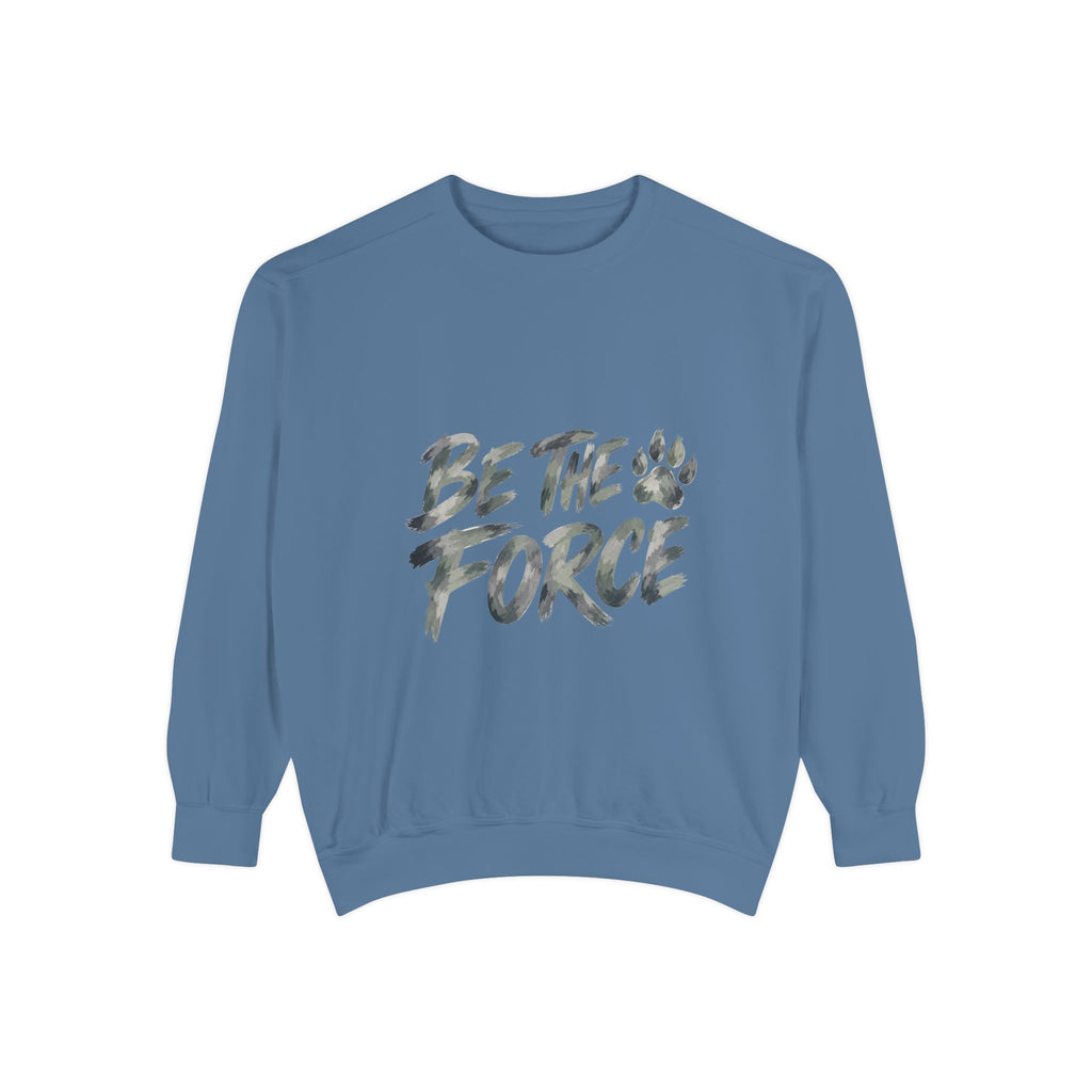 Be The Force Shirt, Camo Motivational Tee, Inspirational Encouragement Gift, Positive Vibes Paw Print Sweatshirt