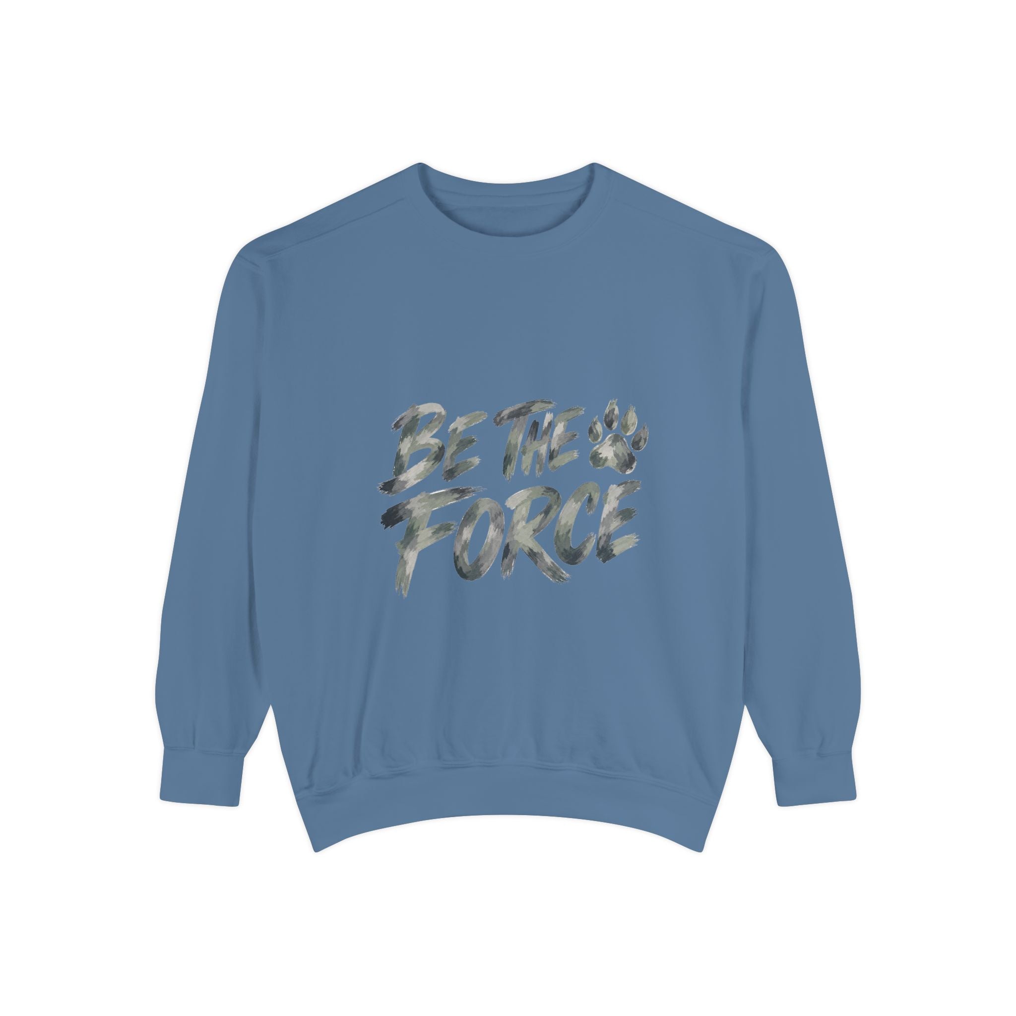 Be The Force Shirt, Camo Motivational Tee, Inspirational Encouragement Gift, Positive Vibes Paw Print Sweatshirt
