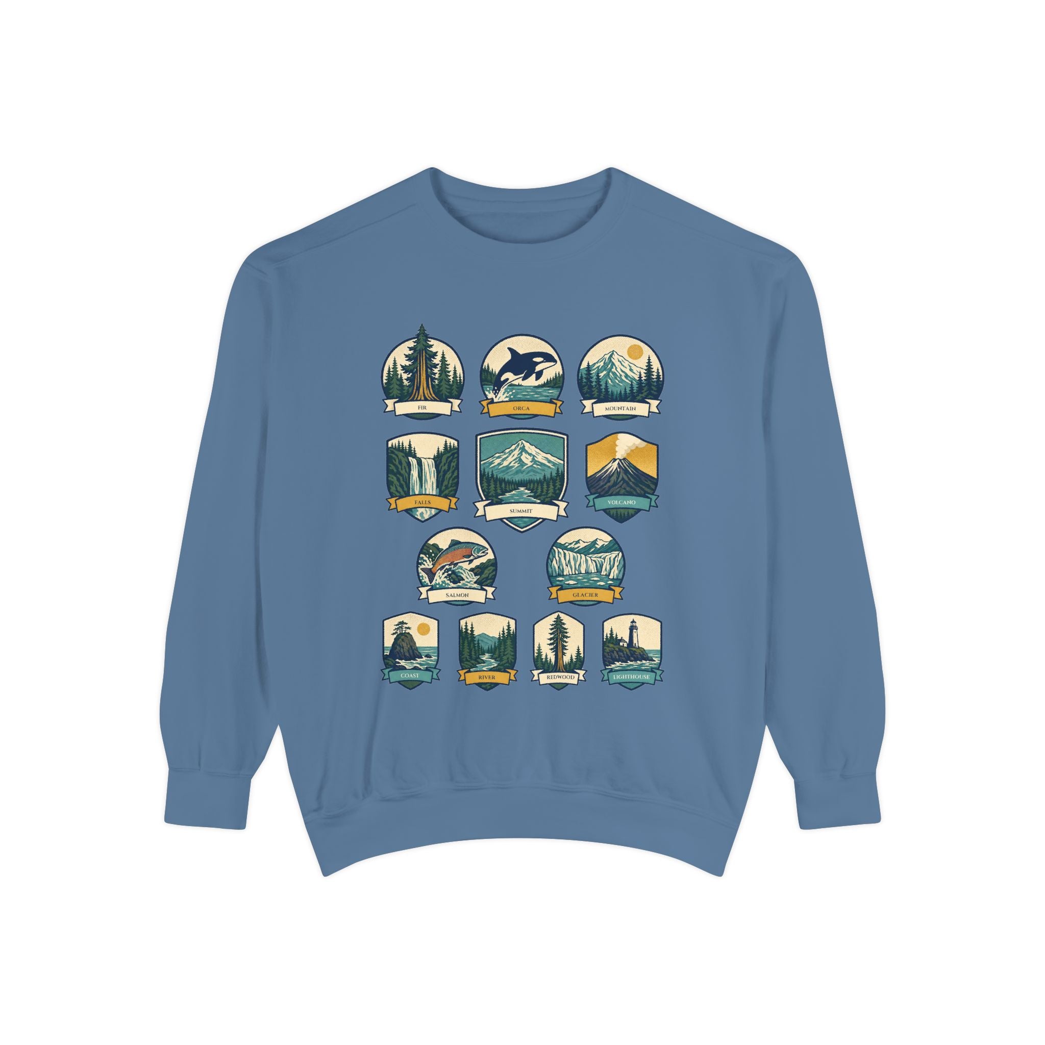 Pacific Northwest Shirt, PNW National Parks Badge Tee, Hiking Camping Gift, Retro Outdoor Adventure Sweatshirt