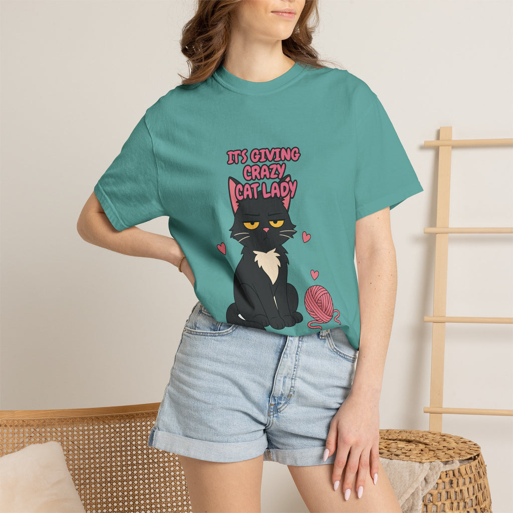 It's Giving Crazy Cat Lady Shirt, Funny Cat Mom Tee, Cat Lover Gift, Sarcastic Cat Owner Sweatshirt