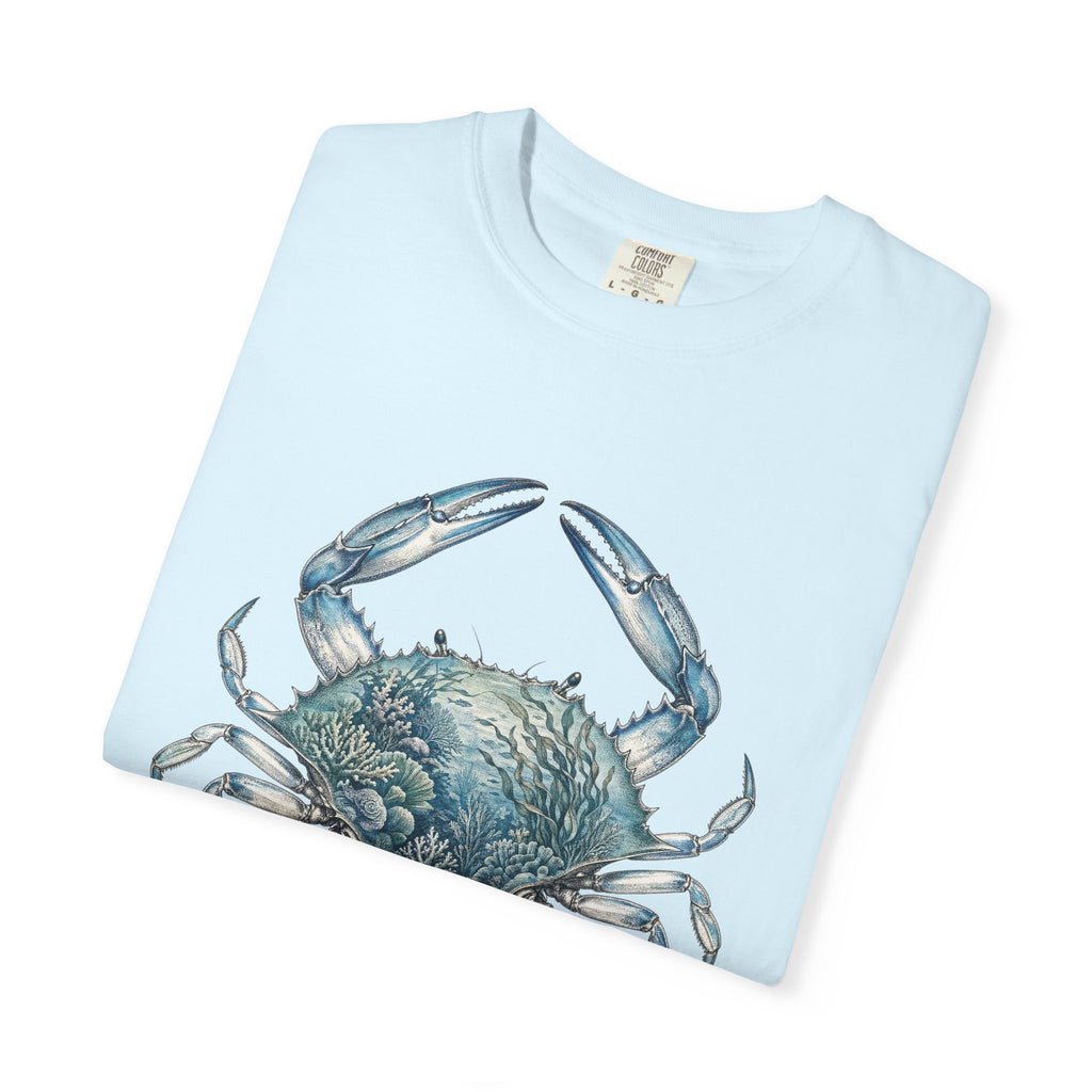 Into the Tides I Roam Shirt, Blue Crab Double Exposure Tee, Ocean Beach Coastal Lover Gift, Nautical Sea Life Sweatshirt