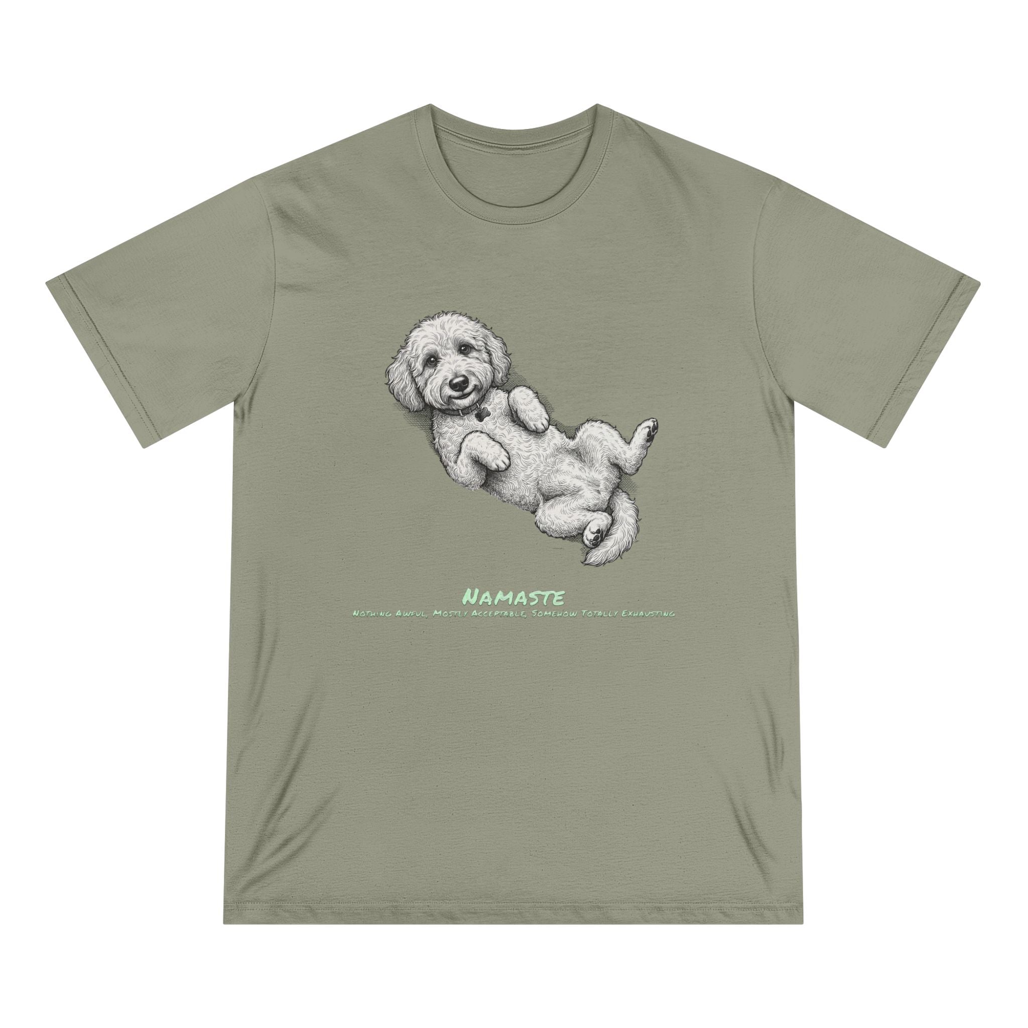 Organic Cotton Namaste Dog T-Shirt — Zen Yoga Dog Lover Tee