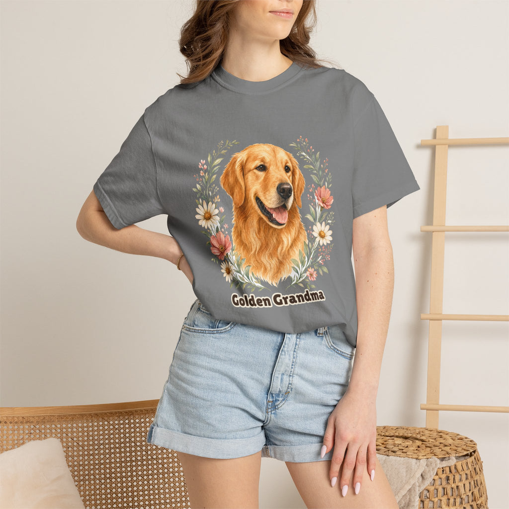 Golden Retriever Grandma Shirt, Golden Grandma Tee, Dog Grandma Gift, Wildflower Dog Lover Sweatshirt