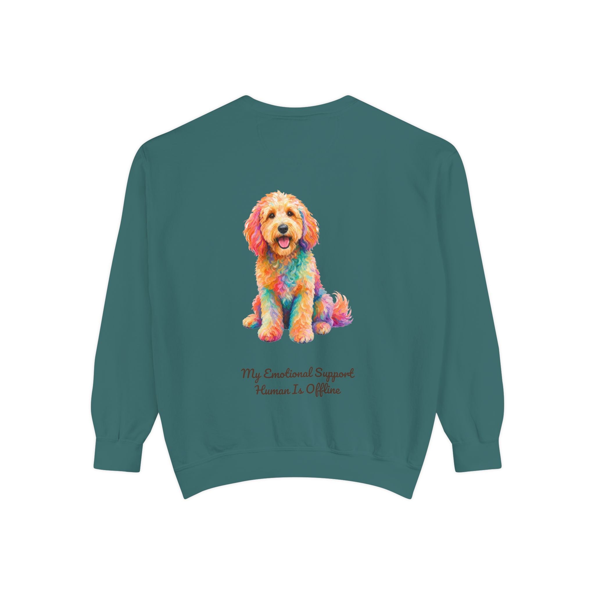 Goldendoodle Shirt, My Emotional Support Human Is Offline Tee, Funny Doodle Dog Mom Gift, Painterly Dog Lover Sweatshirt
