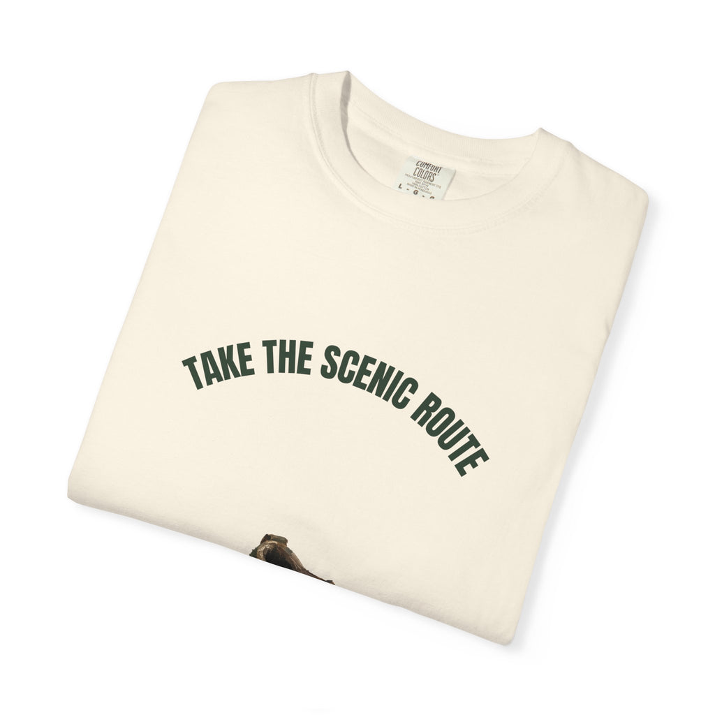 Take the Scenic Route Shirt, Hiking Trail Tee, Outdoor Adventure Nature Gift, Painterly Mountain Sweatshirt