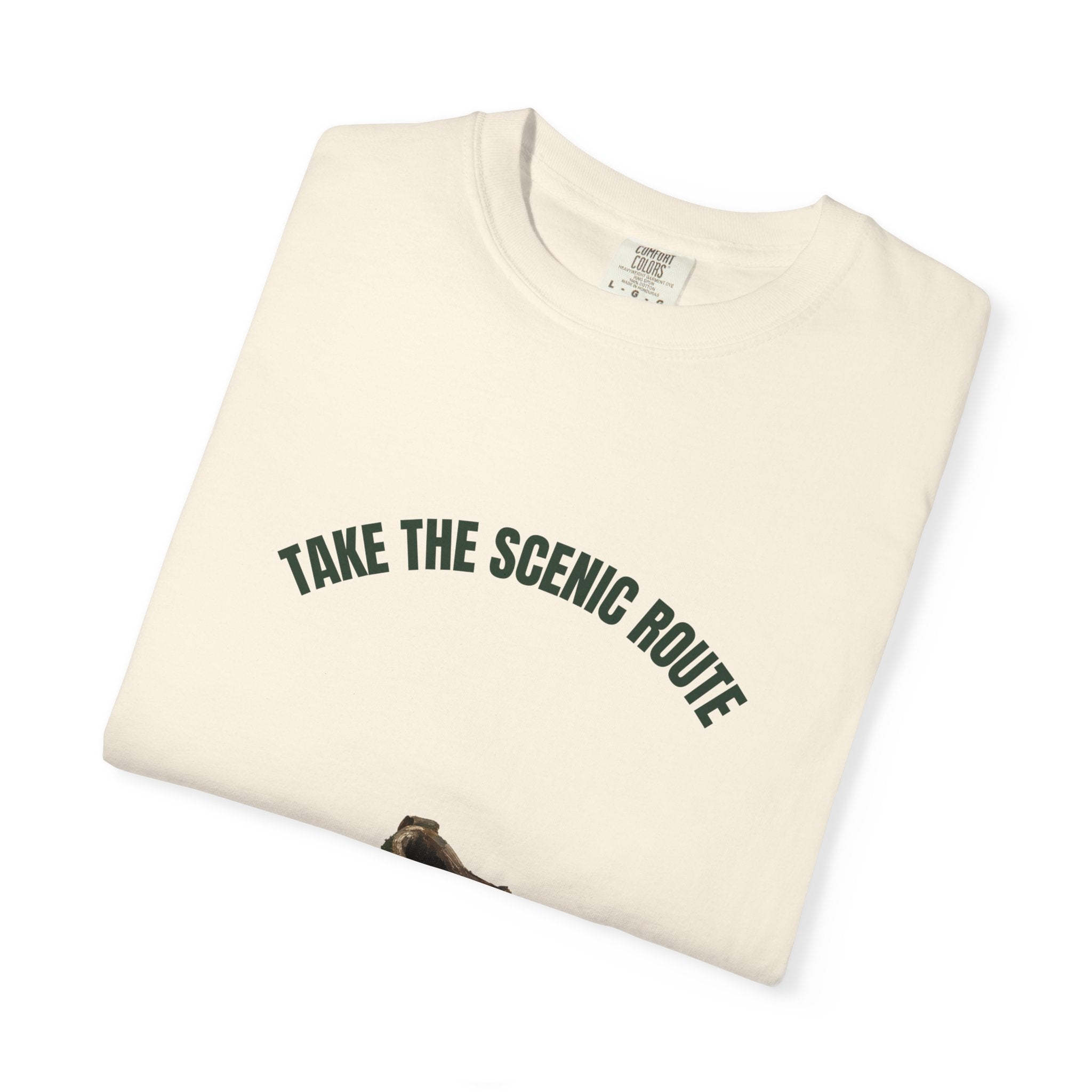 Take the Scenic Route Shirt, Hiking Trail Tee, Outdoor Adventure Nature Gift, Painterly Mountain Sweatshirt