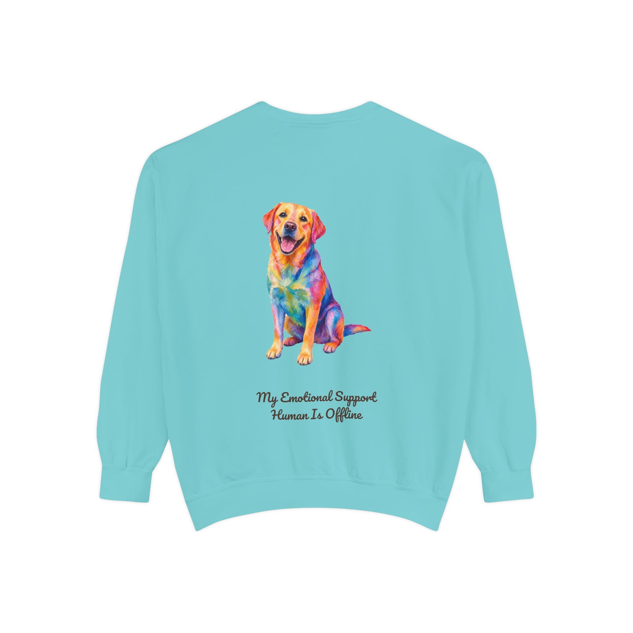 Labrador Shirt, My Emotional Support Human Is Offline Tee, Funny Lab Dog Mom Gift, Painterly Dog Lover Sweatshirt