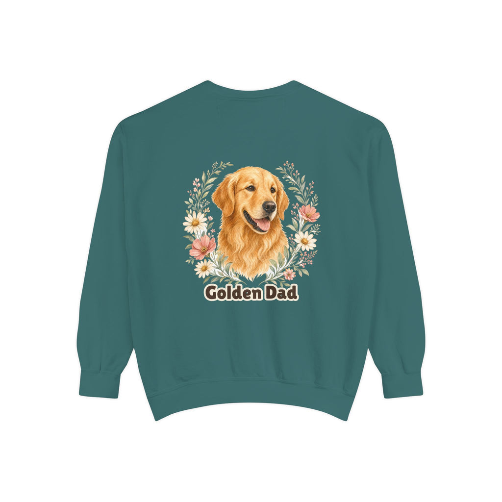 Golden Retriever Dad Shirt, Golden Dad Tee, Dog Dad Gift, Wildflower Dog Lover Sweatshirt, Cute Dog Owner Gift