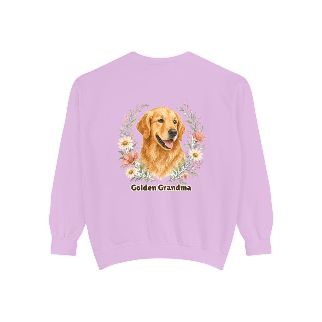 Golden Retriever Grandma Shirt, Golden Grandma Tee, Dog Grandma Gift, Wildflower Dog Lover Sweatshirt