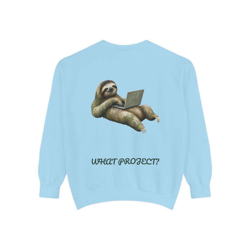 Sloth With Laptop Shirt, What Project Funny Tee, Lazy Work From Home Gift, Painterly Sloth Sweatshirt