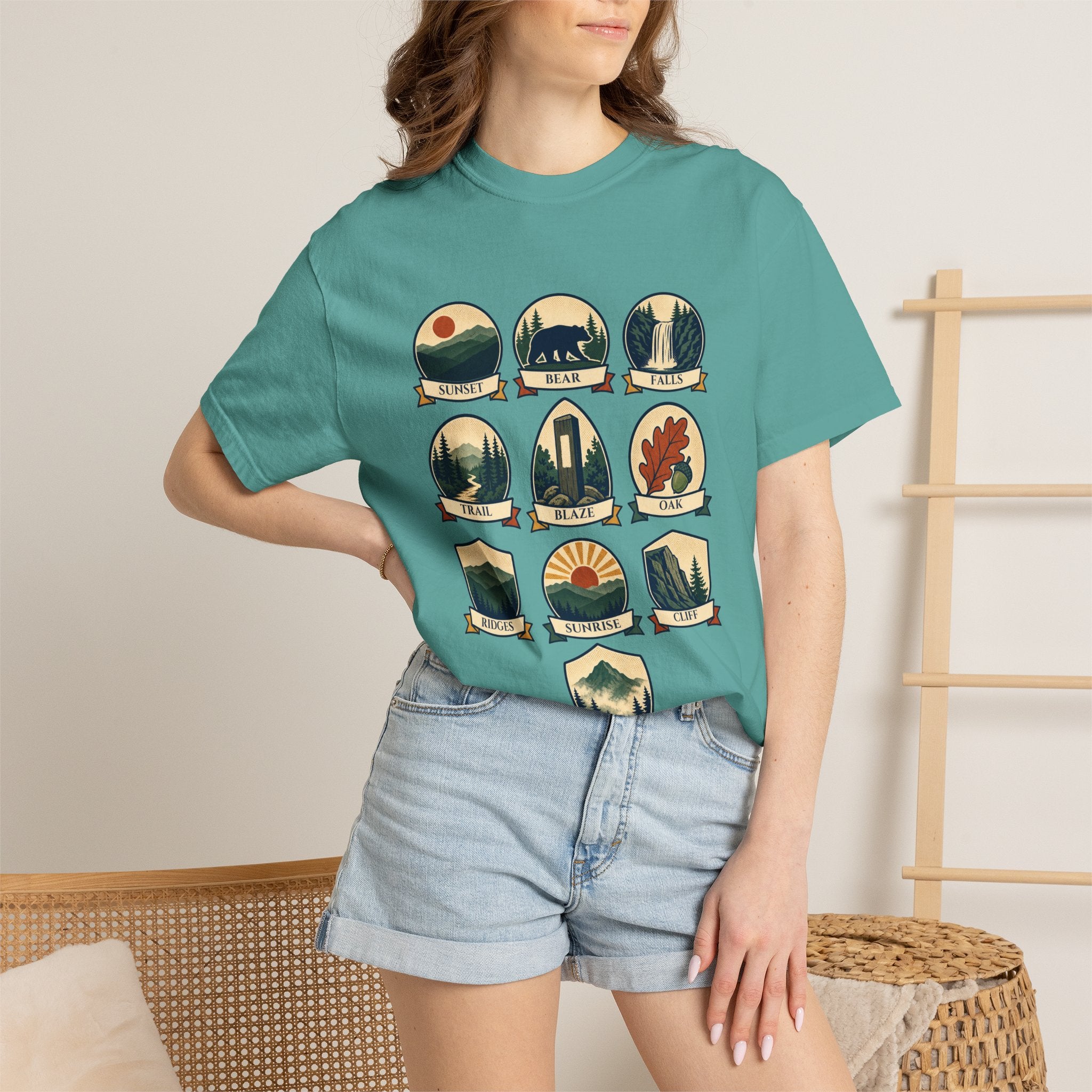 Appalachian Trail Shirt, Hiking Badge Tee, AT Thru Hiker Gift, Retro Adventure Nature Sweatshirt