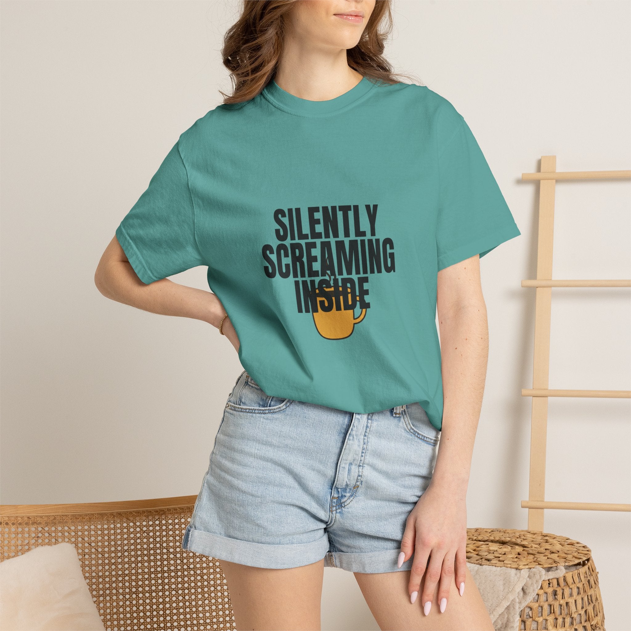 Silently Screaming Inside Shirt, Funny Sarcastic Tee, Coffee Lover Gift, Introvert Humor Sweatshirt