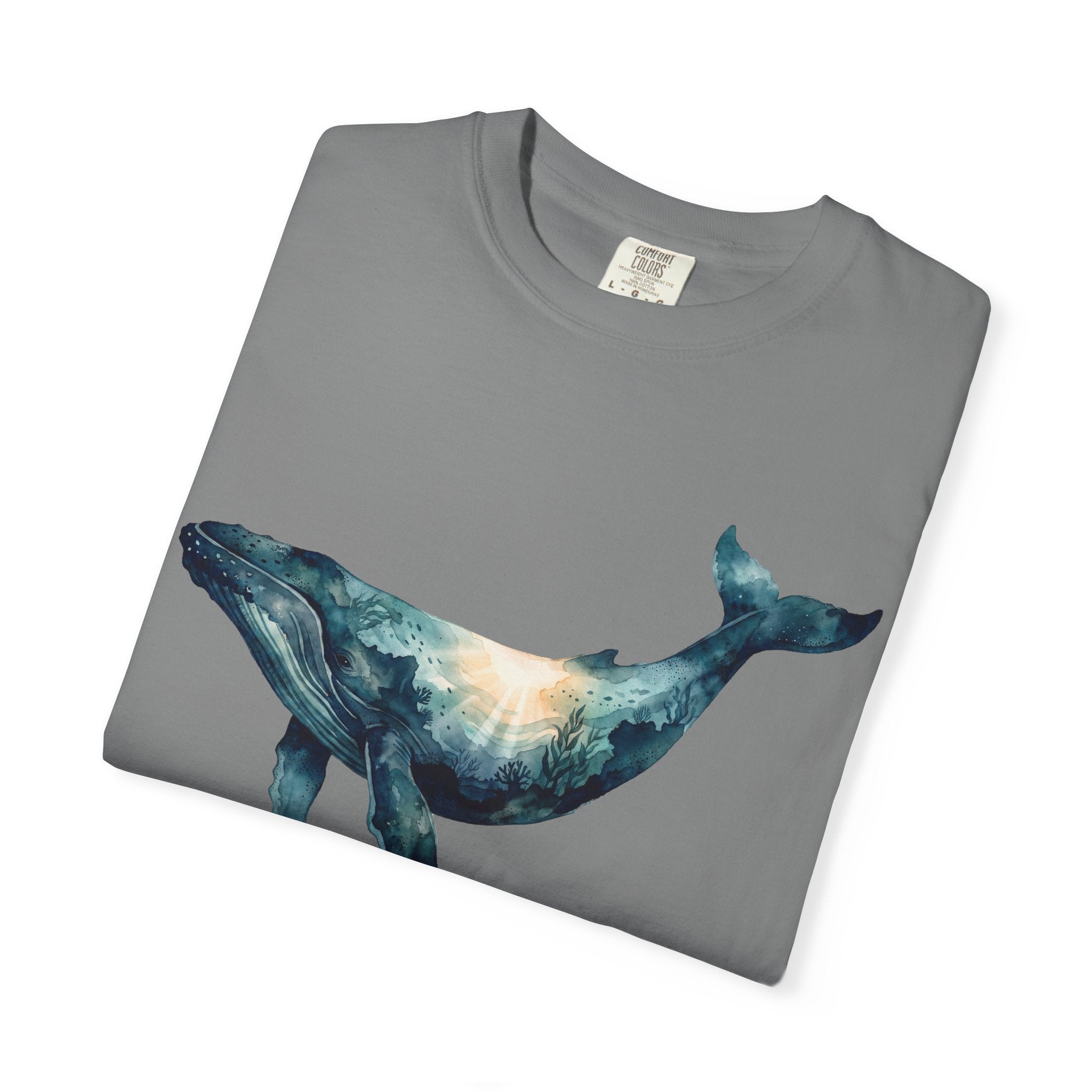 Whale Deep Ocean Graphic T-Shirt — "Into the Deep I Sing" Ocean Graphic Tee