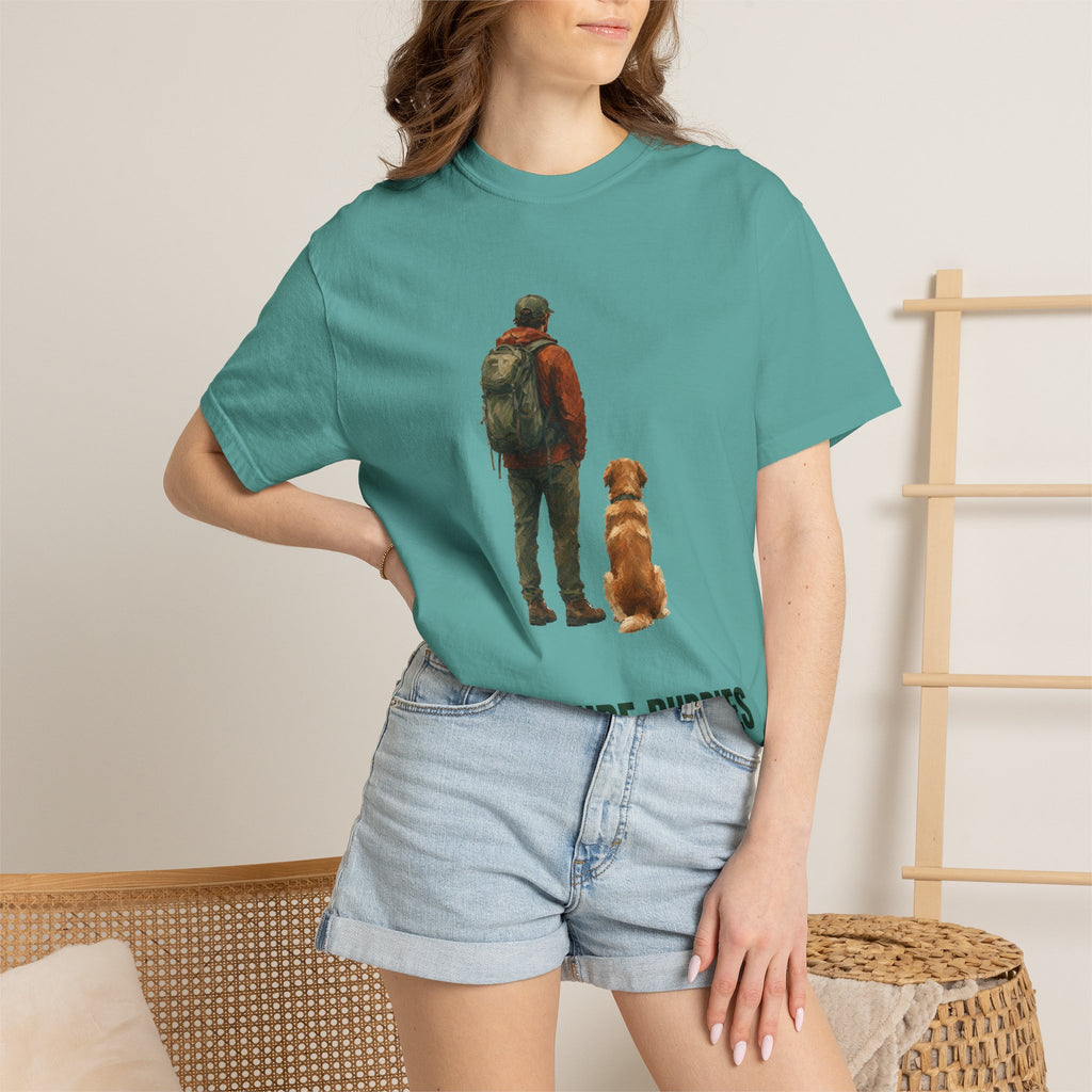Adventure Buddies Shirt, Dog and Human Hiking Tee, Matching Dog Owner Gift, Painterly Outdoor Sweatshirt