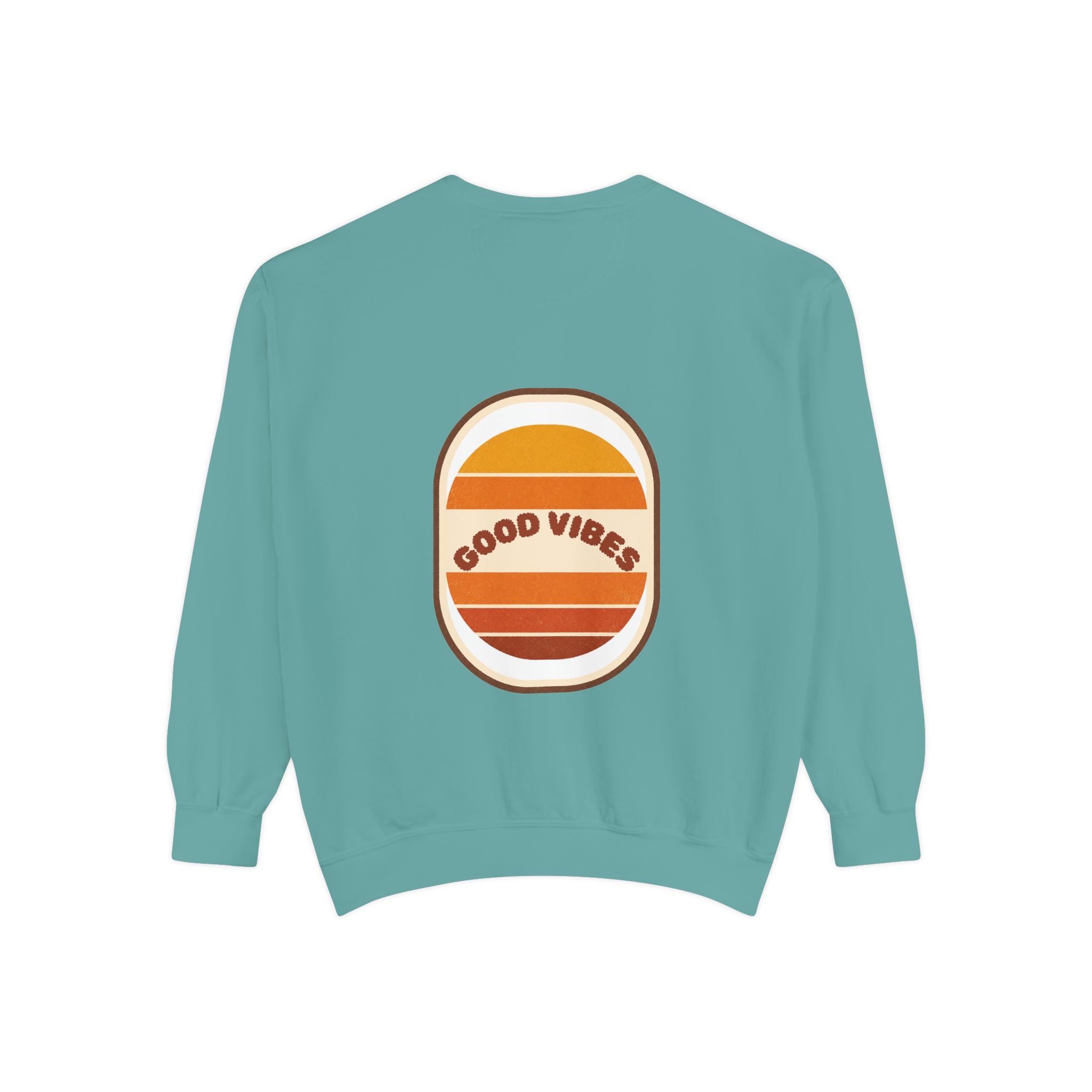Good Vibes Retro Sunset Shirt, 70s Aesthetic Tee, Vintage Sunset Stripes Gift, Groovy Summer Sweatshirt