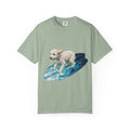 Surfing Dog Shirt, Painterly Surf Dog Tee, Beach Coastal Dog Lover Gift, Summer Ocean Dog Mom Sweatshirt