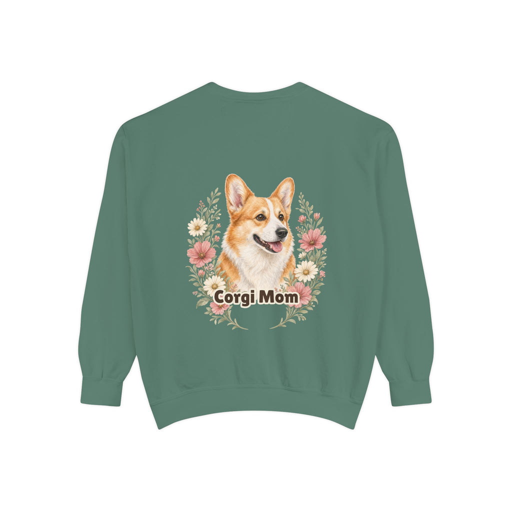 Corgi Mom Shirt, Corgi Mama Tee, Dog Mom Gift, Wildflower Corgi Lover Sweatshirt, Cute Dog Owner Gift