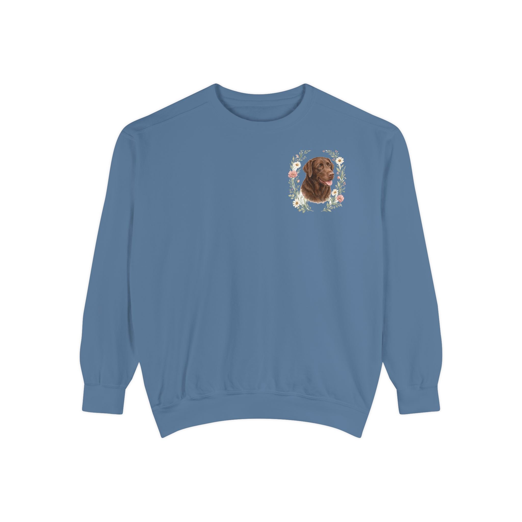 Chocolate Lab Mom Shirt, Labrador Mom Tee, Dog Mom Gift, Wildflower Dog Lover Sweatshirt, Cute Dog Owner Gift
