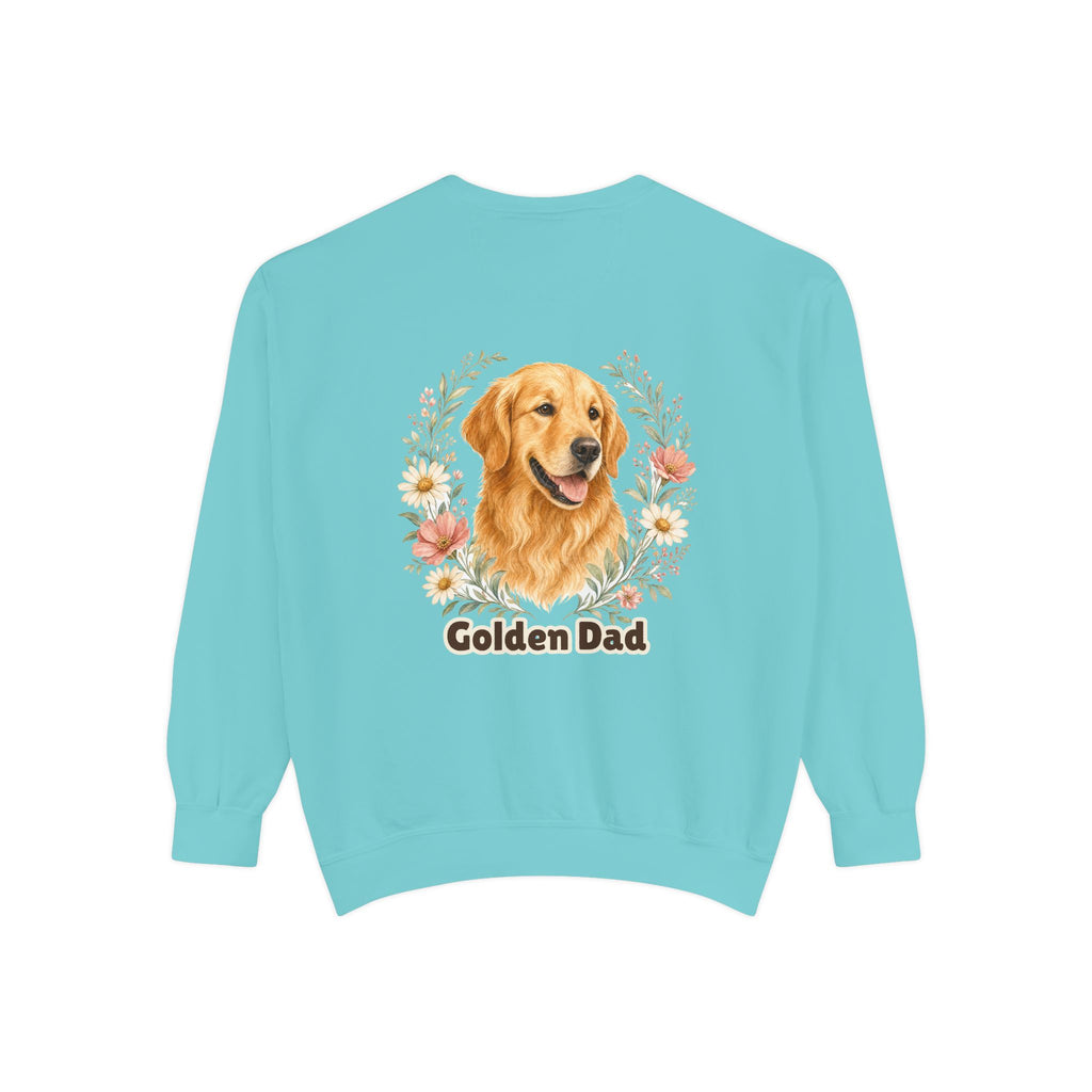 Golden Retriever Dad Shirt, Golden Dad Tee, Dog Dad Gift, Wildflower Dog Lover Sweatshirt, Cute Dog Owner Gift