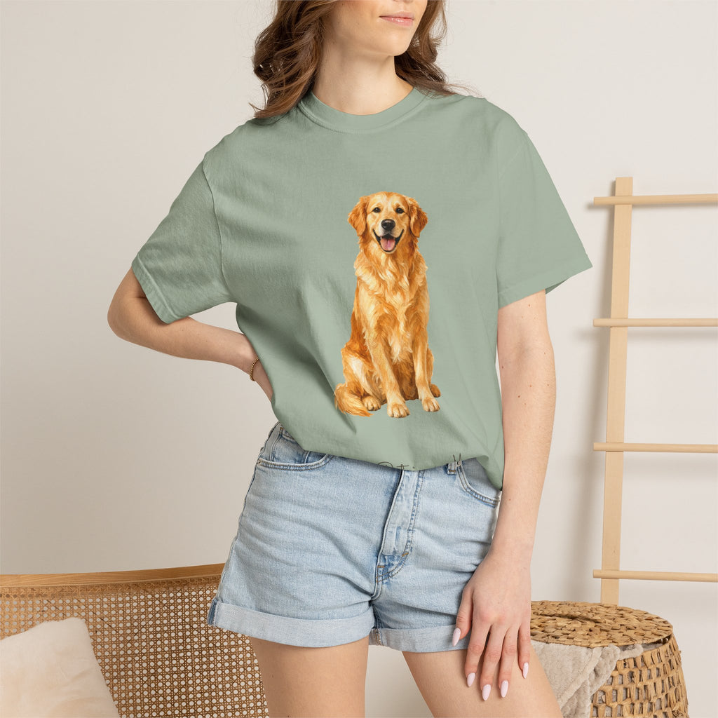Golden Retriever Mom Shirt, Painterly Golden Dog Mom Tee, Cute Golden Lover Gift, Dog Owner Sweatshirt for Her
