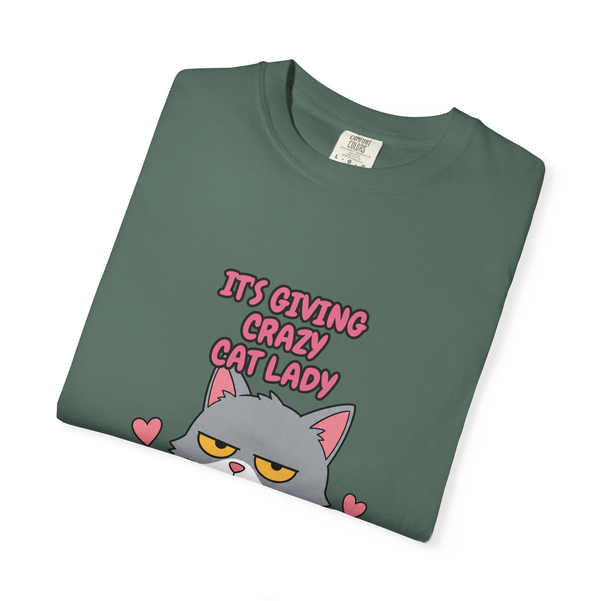 It's Giving Crazy Cat Lady Shirt, Grey Cat Mom Tee, Cat Lover Gift, Funny Cat Owner Sweatshirt
