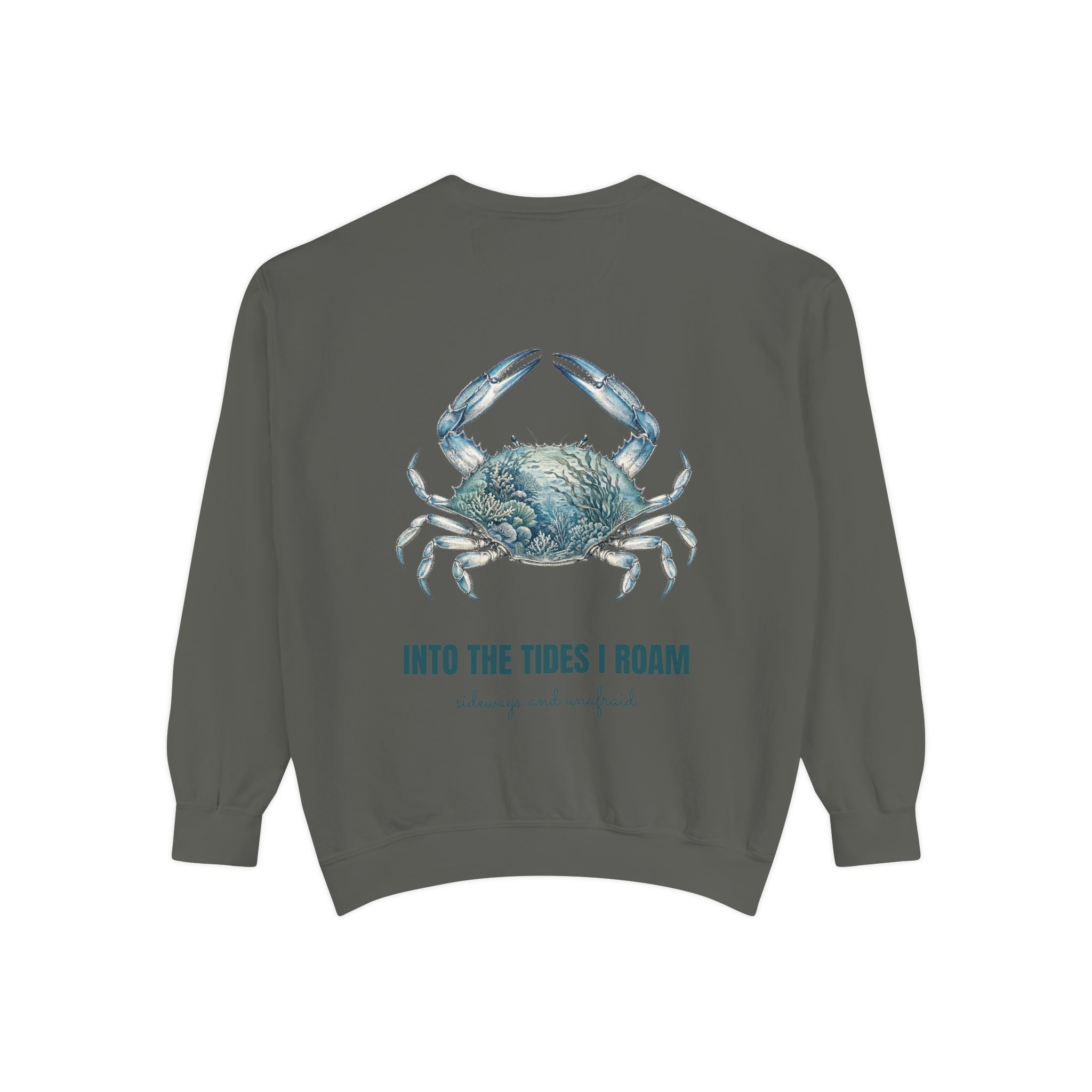 Into the Tides I Roam Shirt, Blue Crab Double Exposure Tee, Ocean Beach Coastal Lover Gift, Nautical Sea Life Sweatshirt