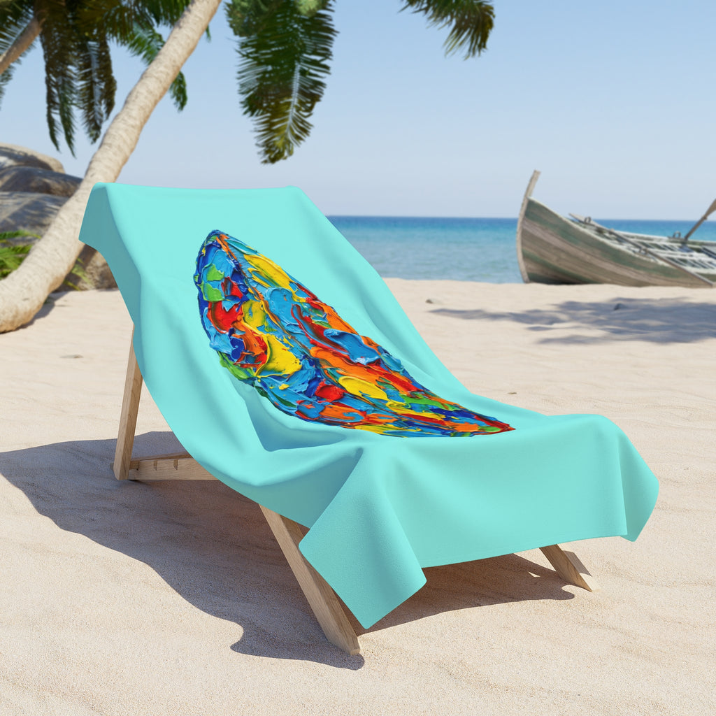 Surfboard Beach Towel — Painterly Surf Art Towel