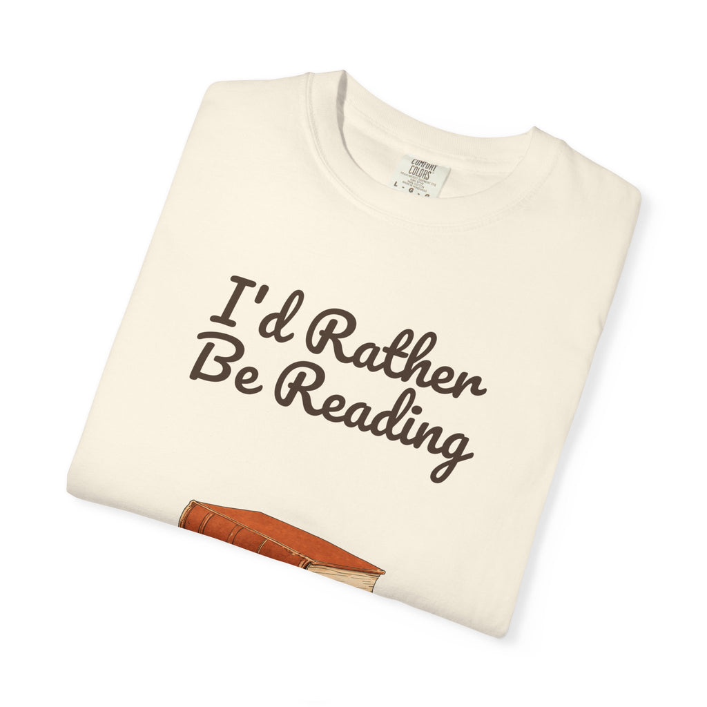 I'd Rather Be Reading Shirt, Book Lover Tee, Bookish Reader Gift, Cozy Sunflower Reading Sweatshirt