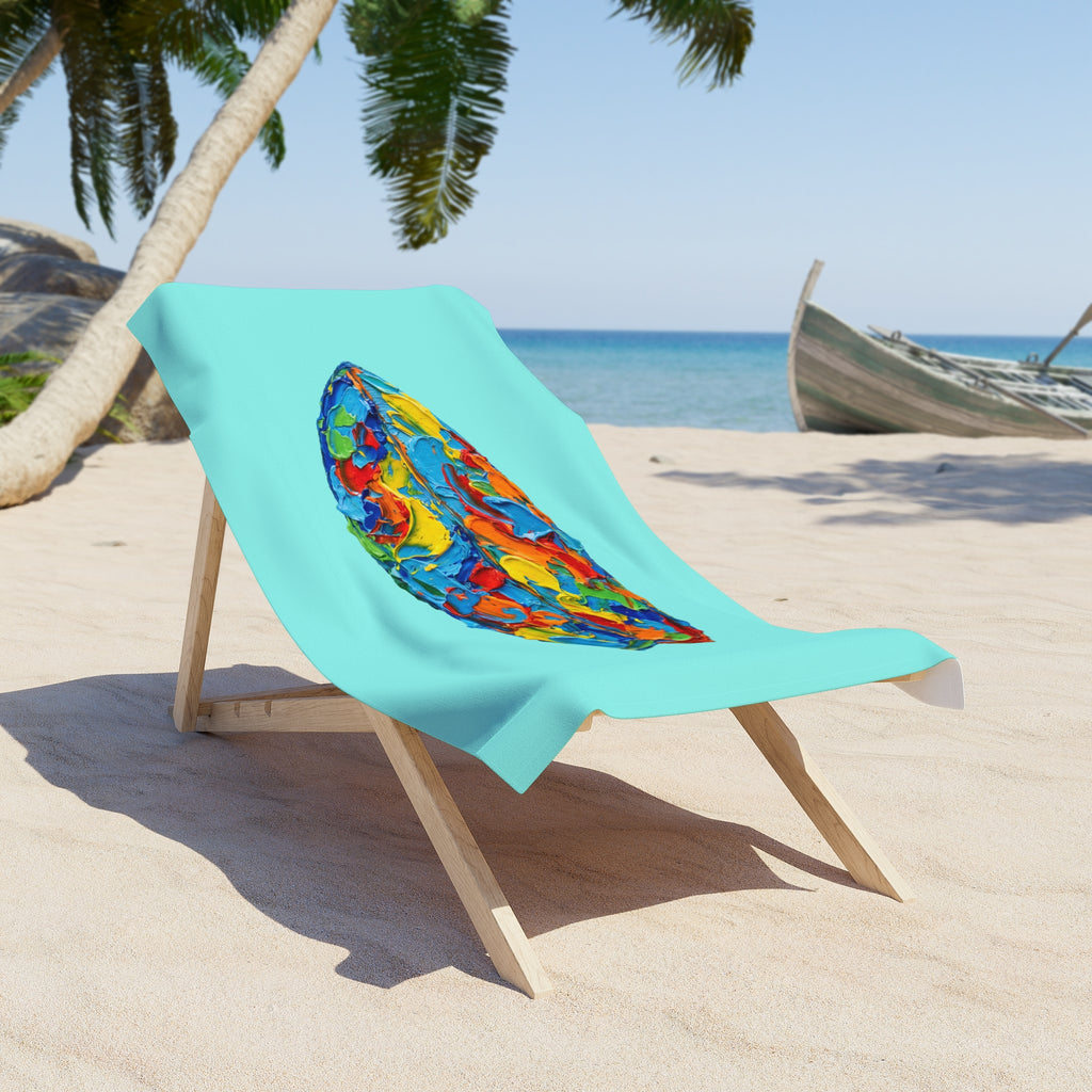 Surfboard Beach Towel — Painterly Surf Art Towel
