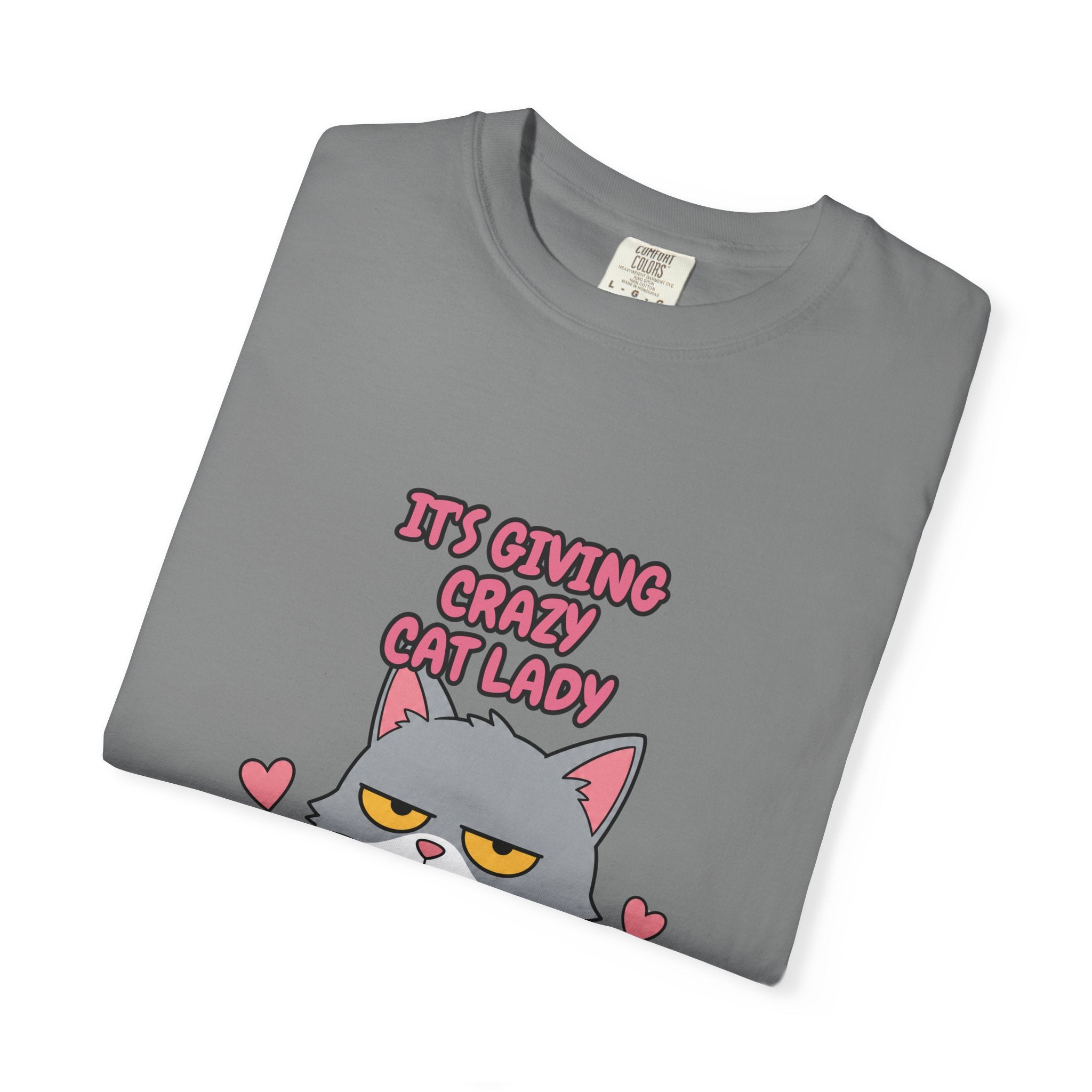It's Giving Crazy Cat Lady Shirt, Grey Cat Mom Tee, Cat Lover Gift, Funny Cat Owner Sweatshirt