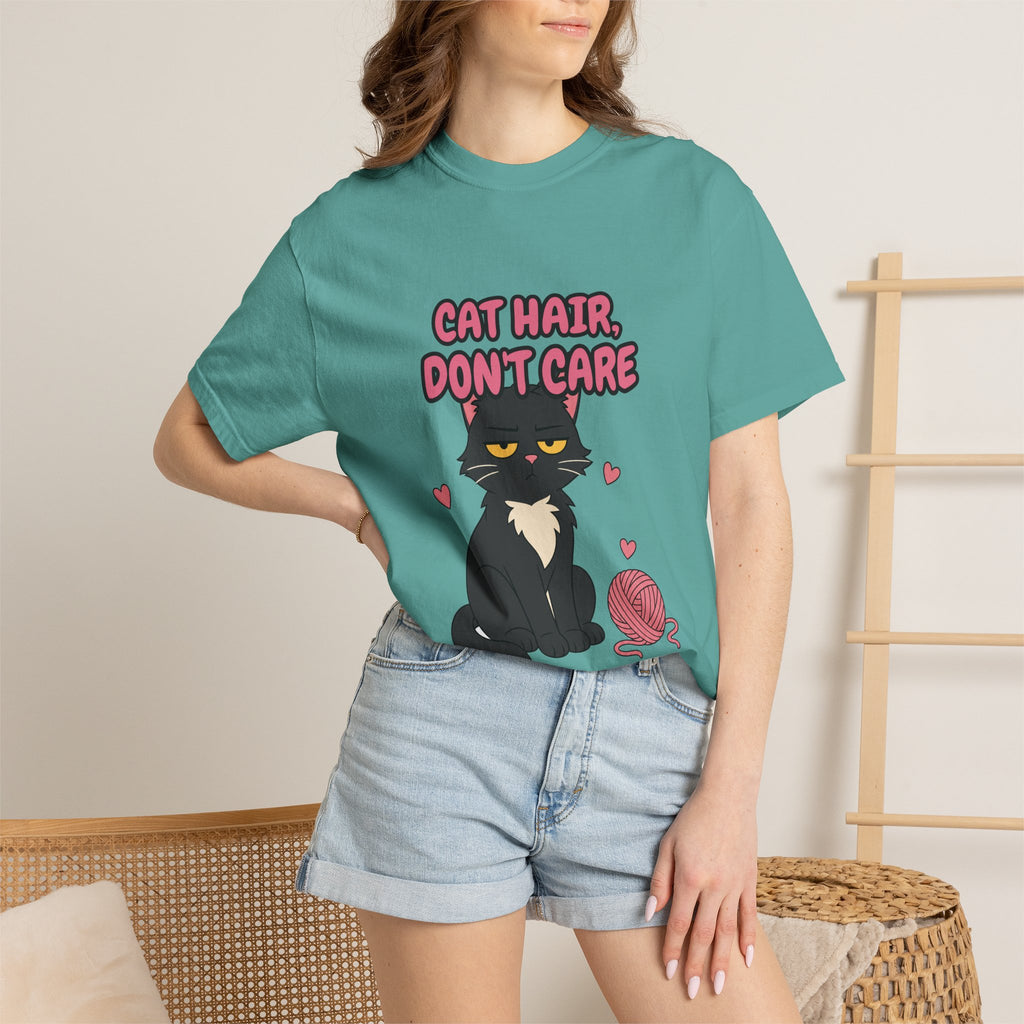 Cat Hair Don't Care Shirt, Funny Cat Mom Tee, Cat Lover Gift, Cat Owner Sweatshirt