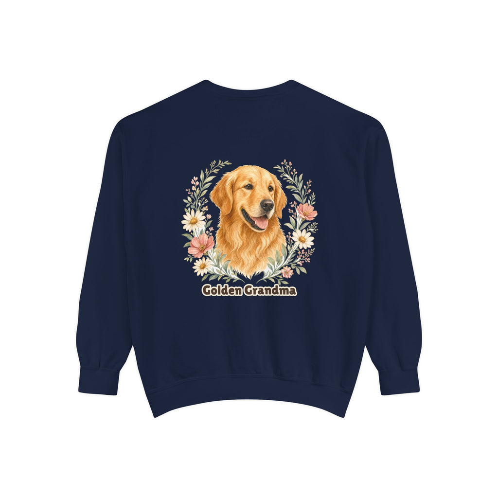 Golden Retriever Grandma Shirt, Golden Grandma Tee, Dog Grandma Gift, Wildflower Dog Lover Sweatshirt