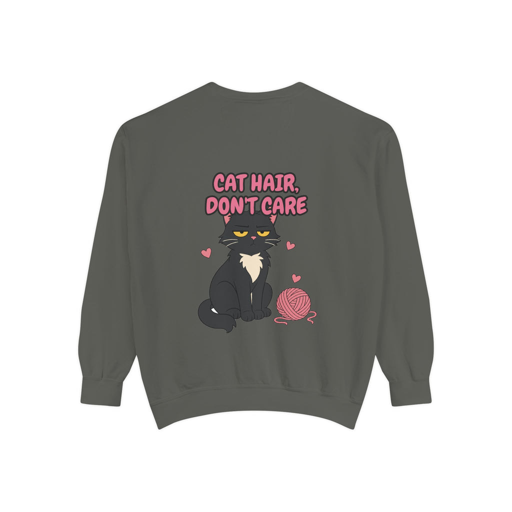 Cat Hair Don't Care Shirt, Funny Cat Mom Tee, Cat Lover Gift, Cat Owner Sweatshirt