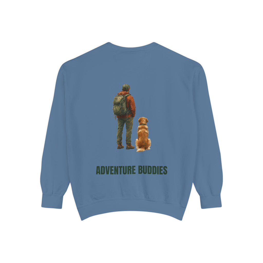 Adventure Buddies Shirt, Dog and Human Hiking Tee, Matching Dog Owner Gift, Painterly Outdoor Sweatshirt