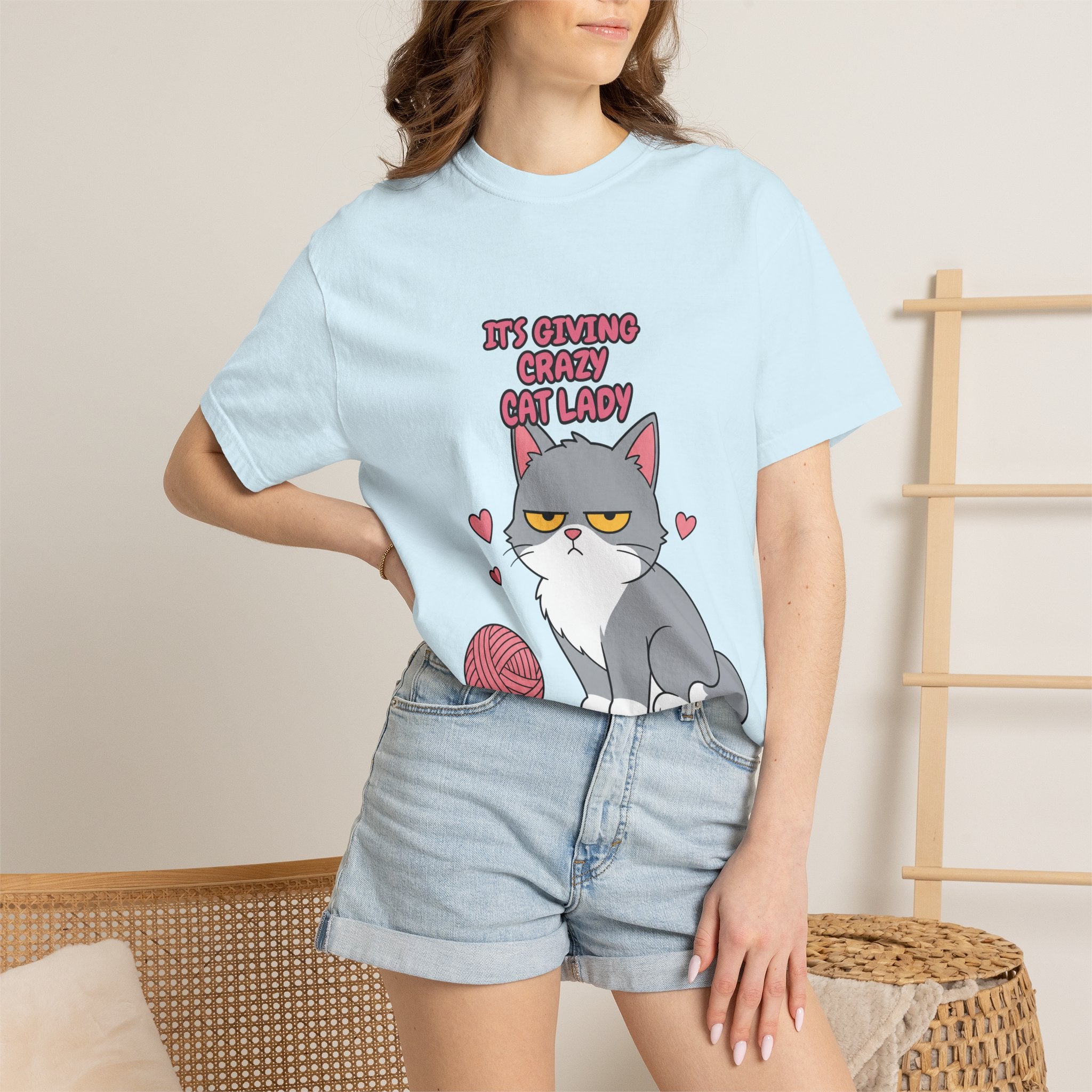 It's Giving Crazy Cat Lady Shirt, Grey Cat Mom Tee, Cat Lover Gift, Funny Cat Owner Sweatshirt