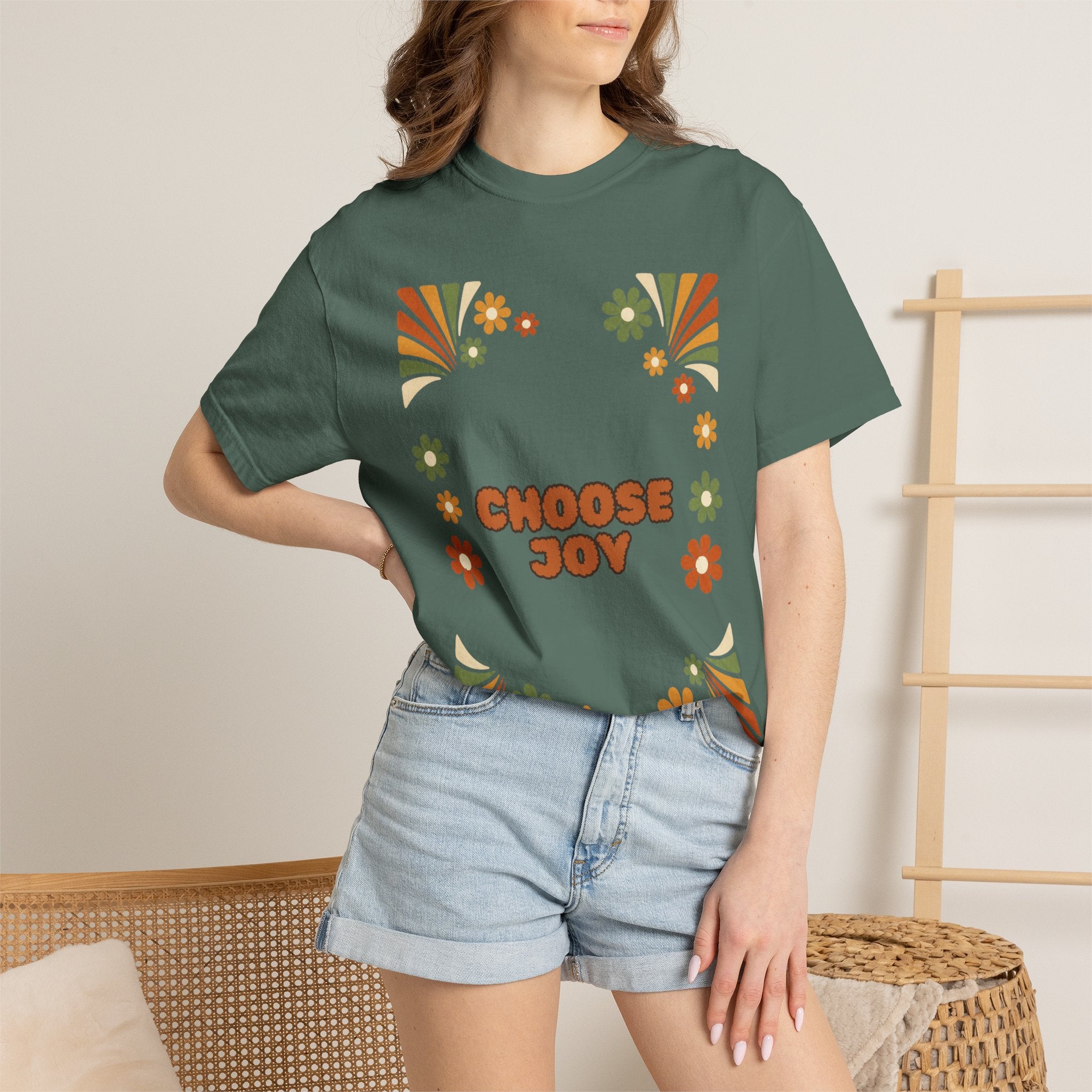 Choose Joy Shirt, Retro Groovy Tee, 70s Aesthetic Gift, Positive Affirmation Sweatshirt