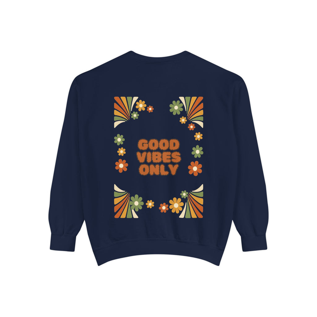 Good Vibes Only Shirt, Retro Groovy Tee, 70s Aesthetic Gift, Positive Affirmation Sweatshirt