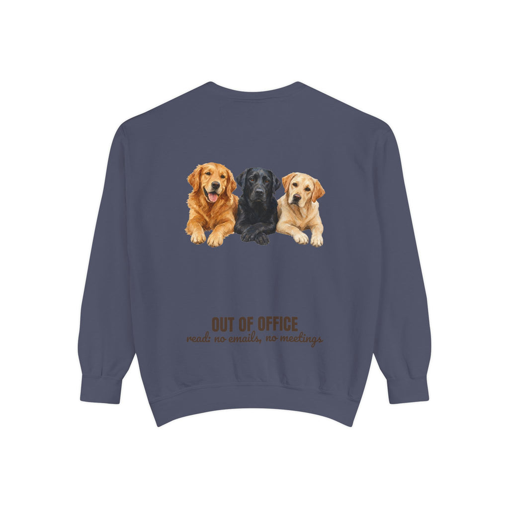 Out of Office Dogs Shirt, No Emails No Meetings Tee, Funny Work Dog Lover Gift, Lazy Weekend Sweatshirt