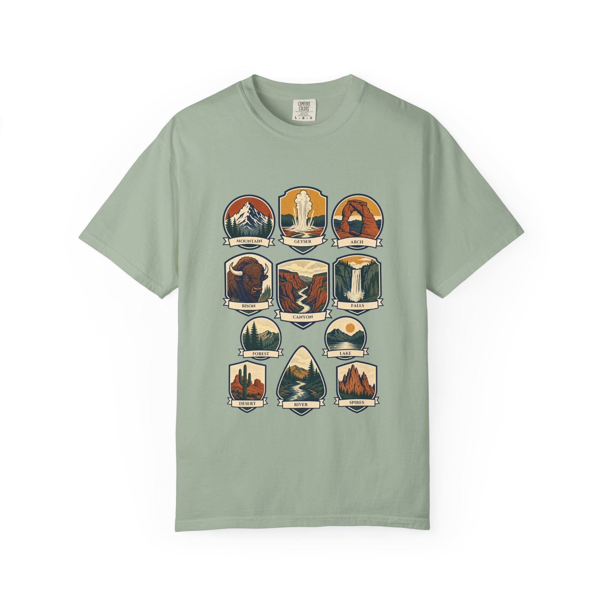 National Parks Shirt, 63 National Parks Badge Tee, Hiking Camping Gift, Retro Adventure Sweatshirt, Outdoor Nature Lover