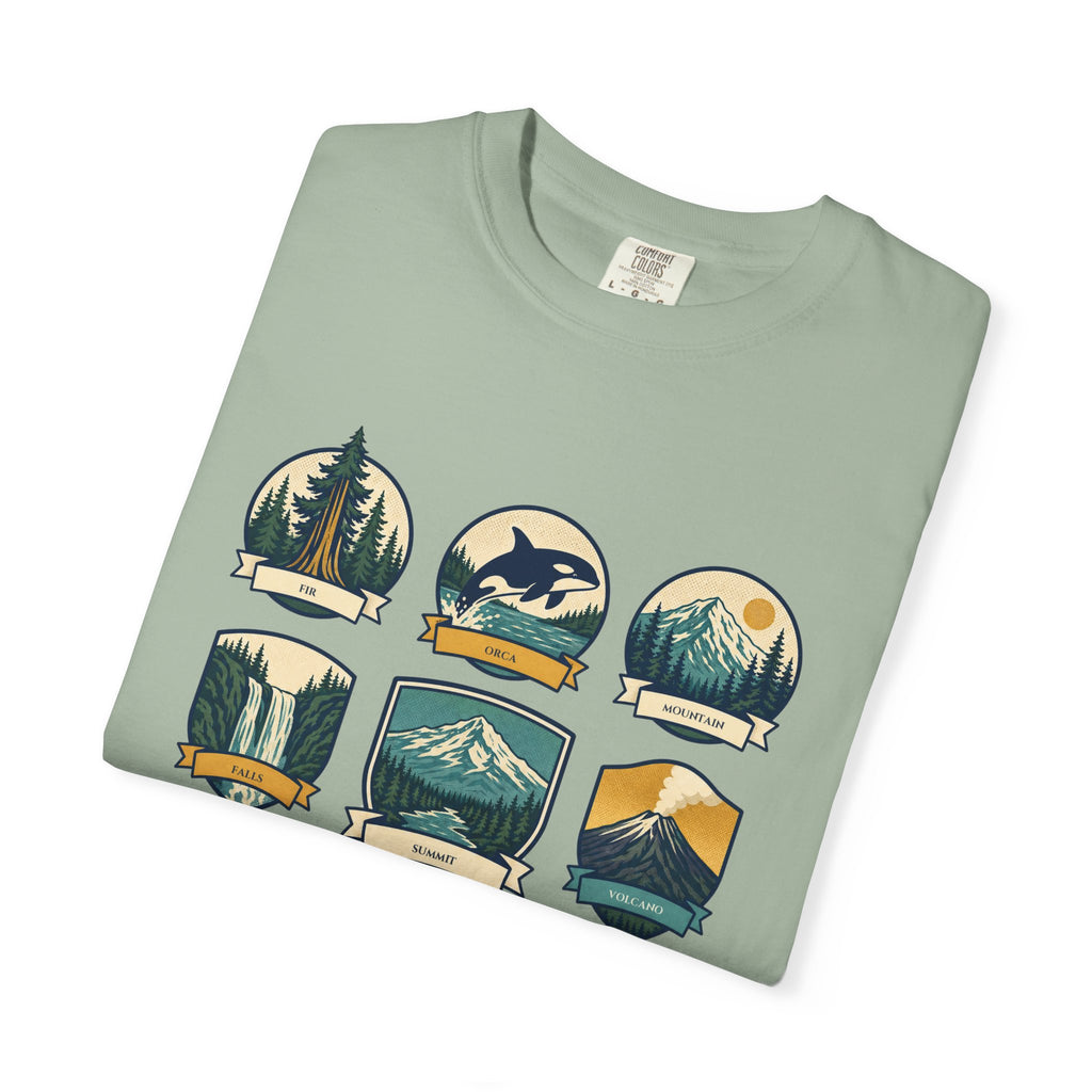 Pacific Northwest Shirt, PNW National Parks Badge Tee, Hiking Camping Gift, Retro Outdoor Adventure Sweatshirt