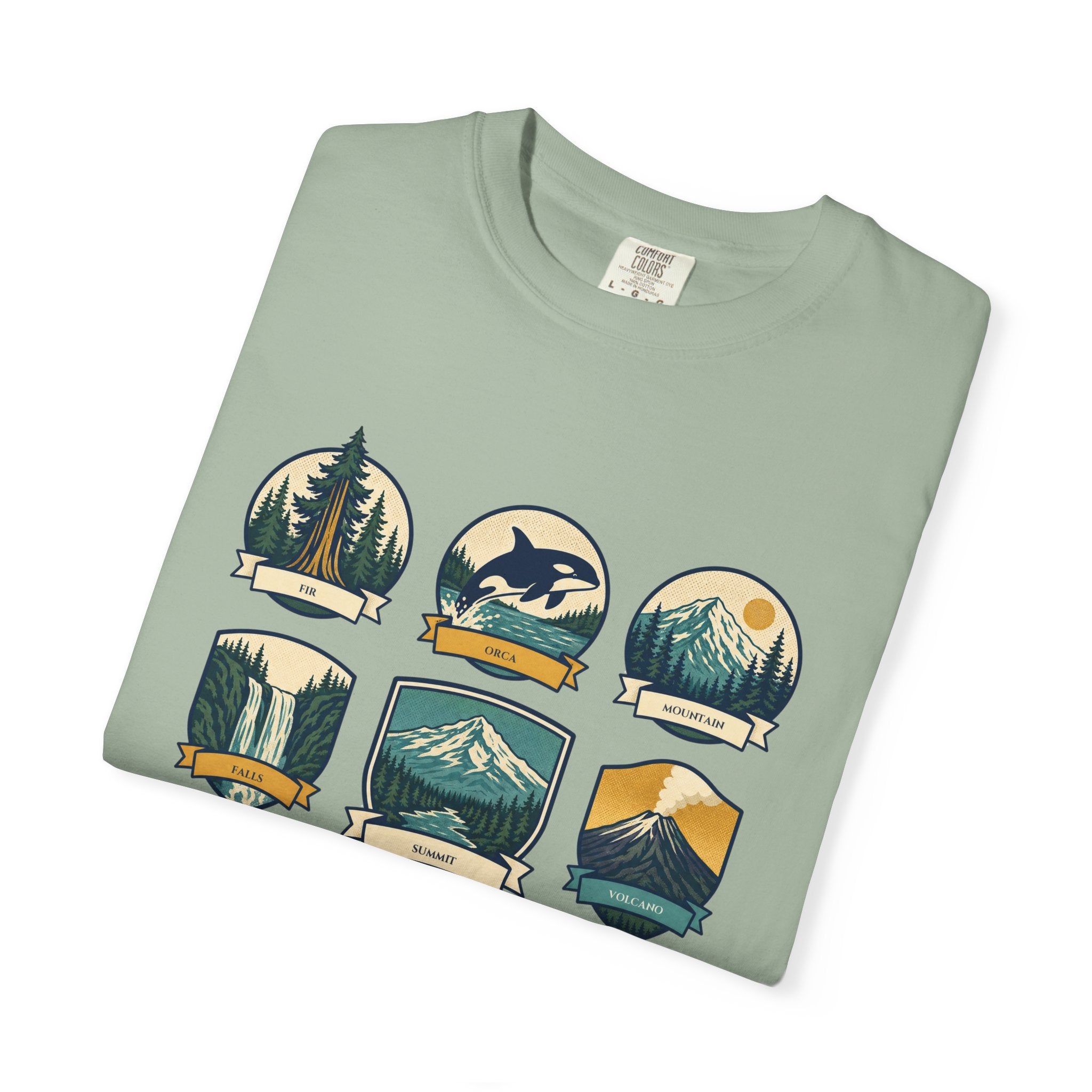 Pacific Northwest Shirt, PNW National Parks Badge Tee, Hiking Camping Gift, Retro Outdoor Adventure Sweatshirt