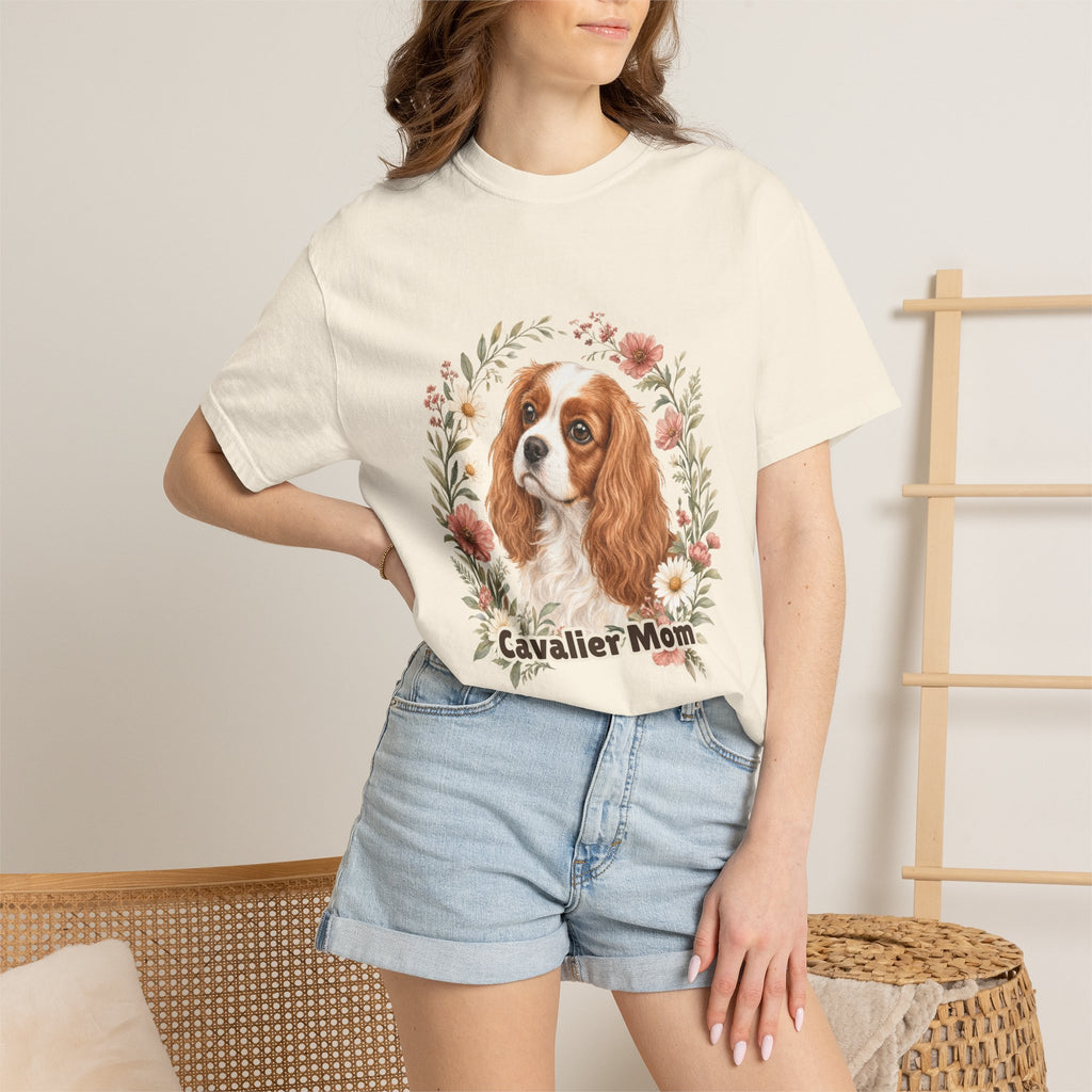 Cavalier Mom Shirt, Cavalier King Charles Spaniel Tee, Dog Mom Gift, Wildflower Dog Lover Sweatshirt