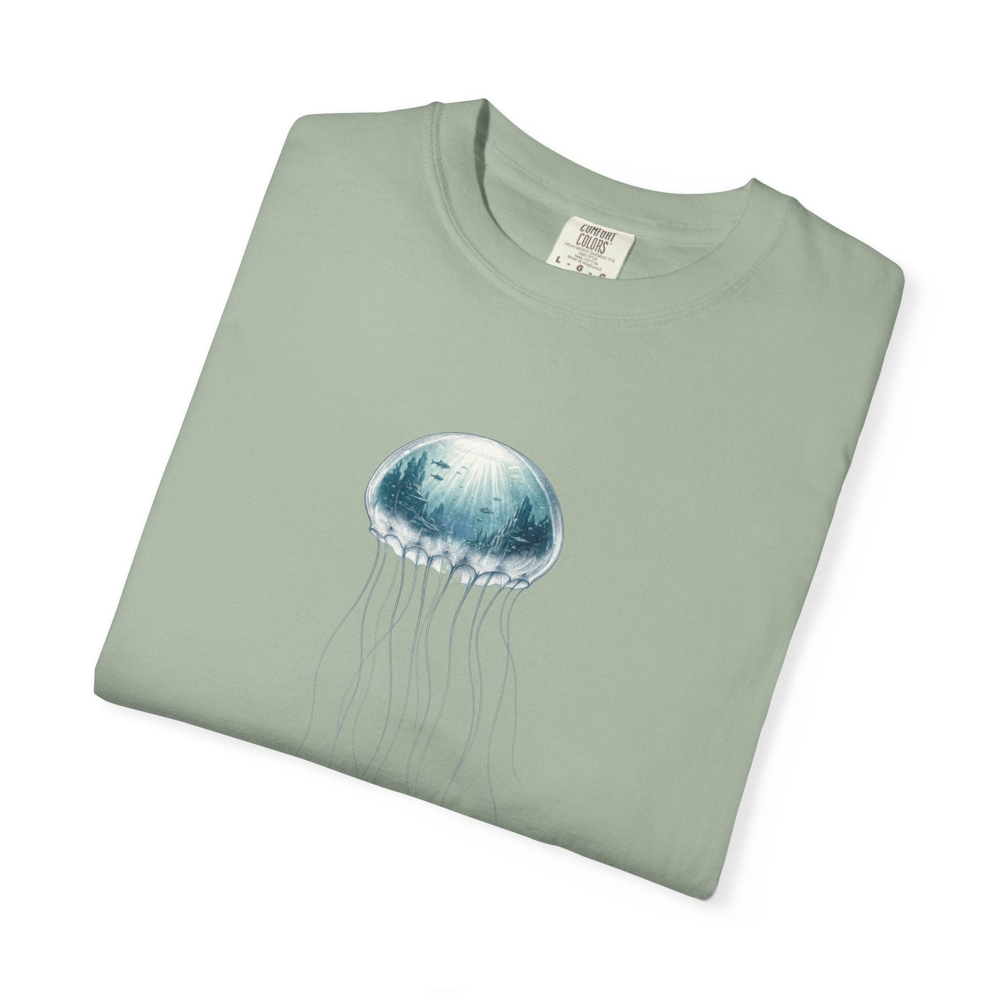 Into the Drift I Flow Shirt, Jellyfish Double Exposure Tee, Ocean Diver Sea Life Gift, Nautical Marine Sweatshirt