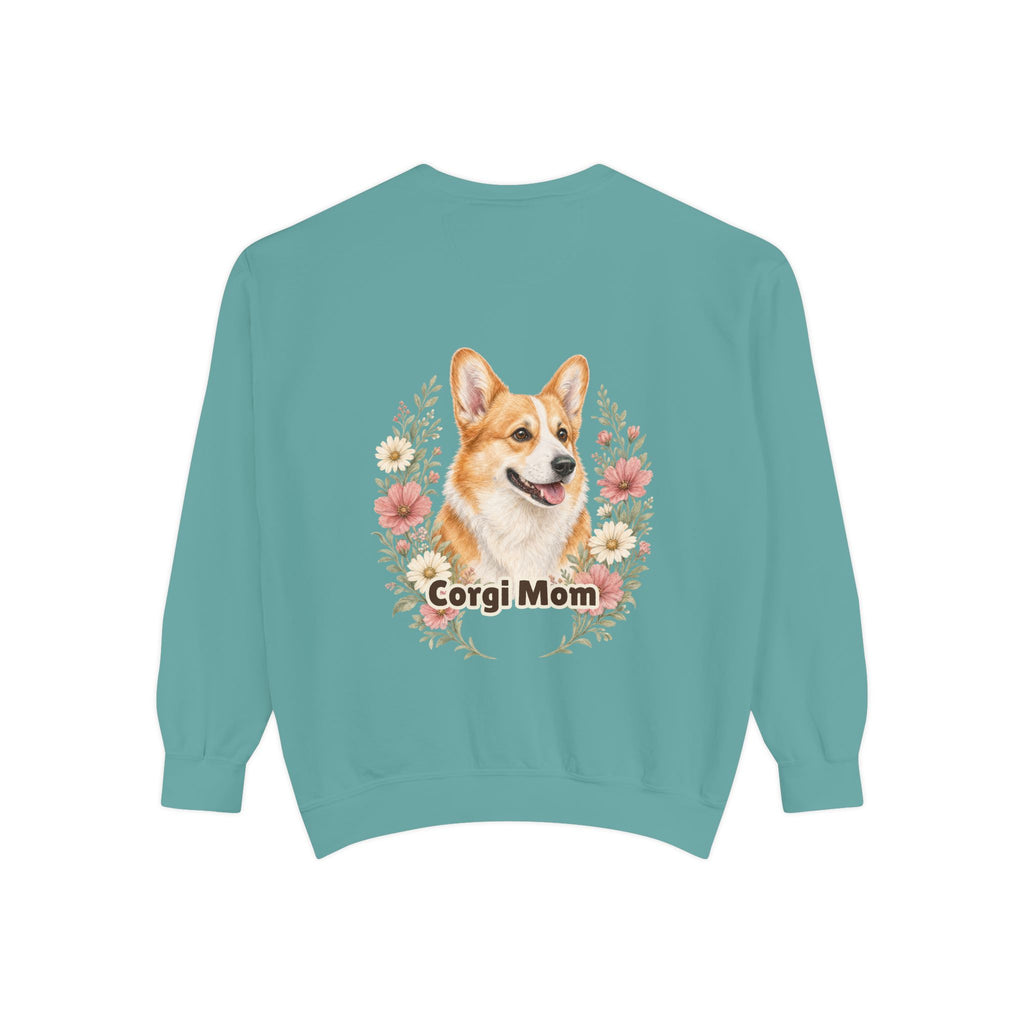 Corgi Mom Shirt, Corgi Mama Tee, Dog Mom Gift, Wildflower Corgi Lover Sweatshirt, Cute Dog Owner Gift