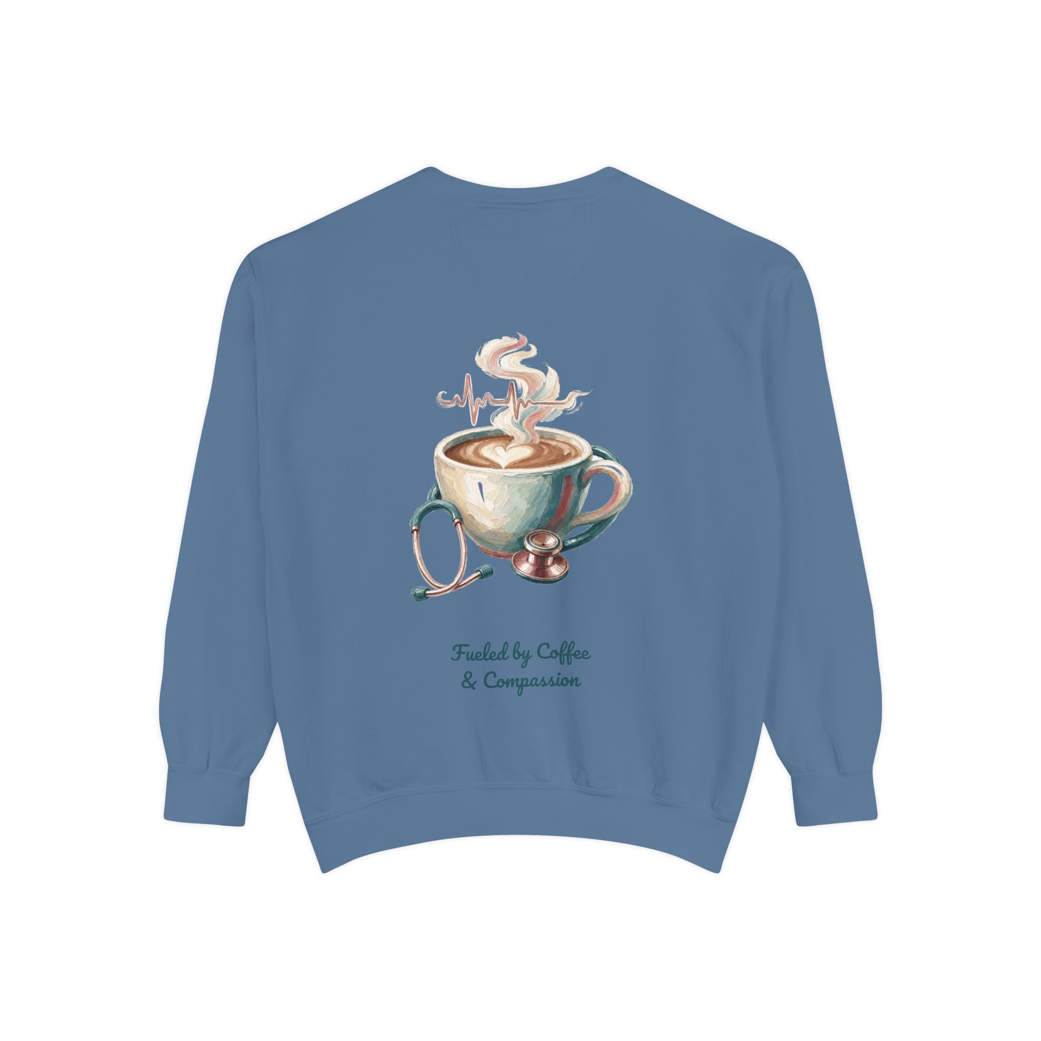 Nurse Shirt, Fueled by Coffee and Compassion Tee, Nurse Week RN Gift, Painterly Nurse Coffee Sweatshirt