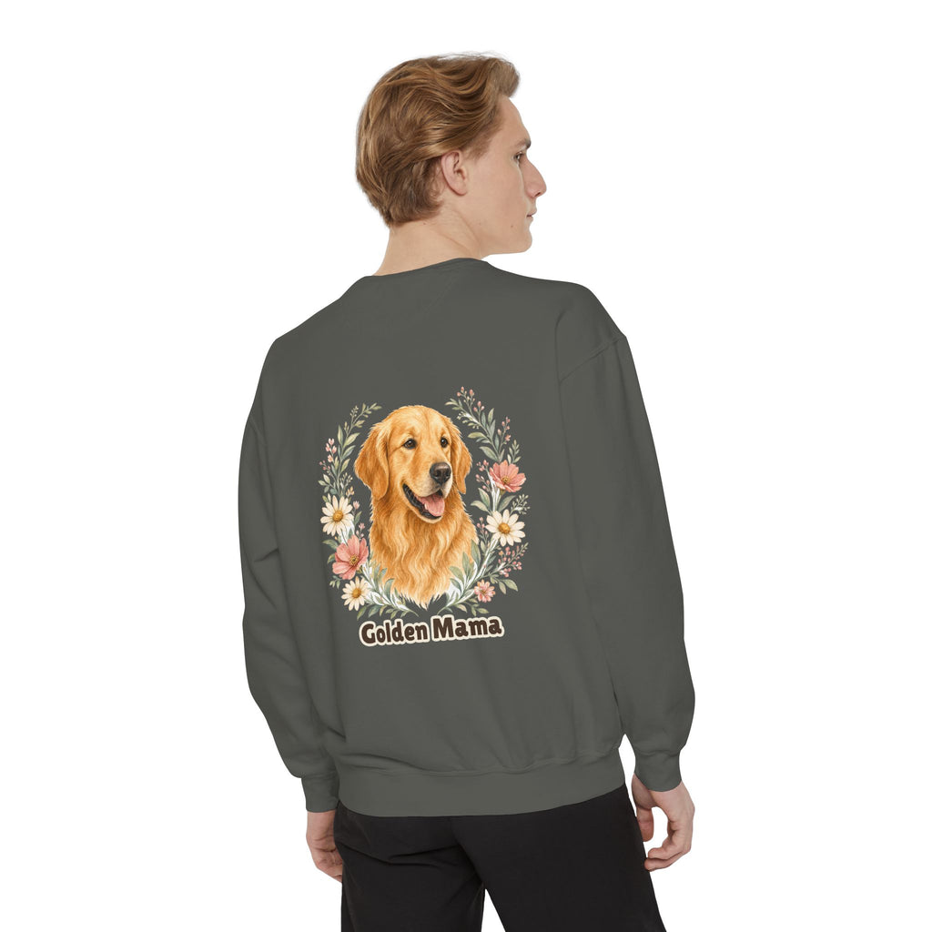 Golden Retriever Mom Shirt, Golden Mama Tee, Dog Mom Gift, Wildflower Dog Lover Sweatshirt, Cute Dog Owner Gift